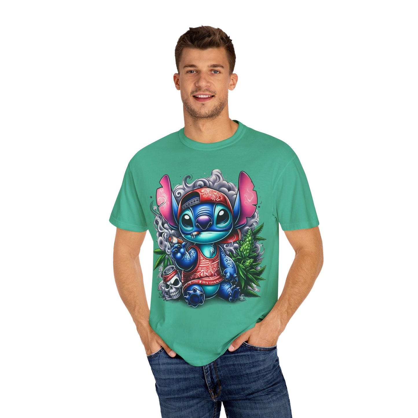 Vibrant Cartoon Character T-shirt, Fun Unisex Tee, Casual Streetwear, Gift for Teens, Summer Wardrobe Essential, Cannabis, 420