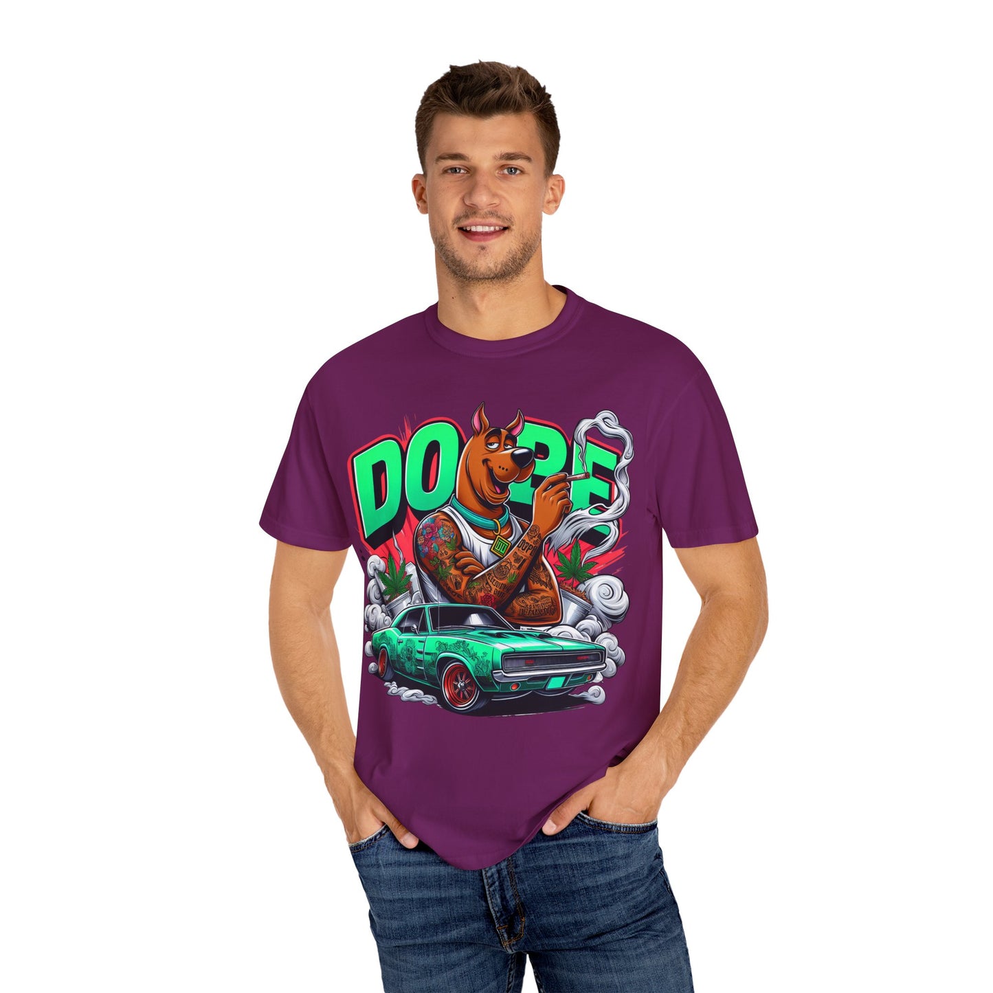 Dope Scooby-Doo Unisex T-Shirt, Cool Graphic Tee, Streetwear Shirt, Gift for Dog Lovers, Retro T-Shirt, 420, Cannabis