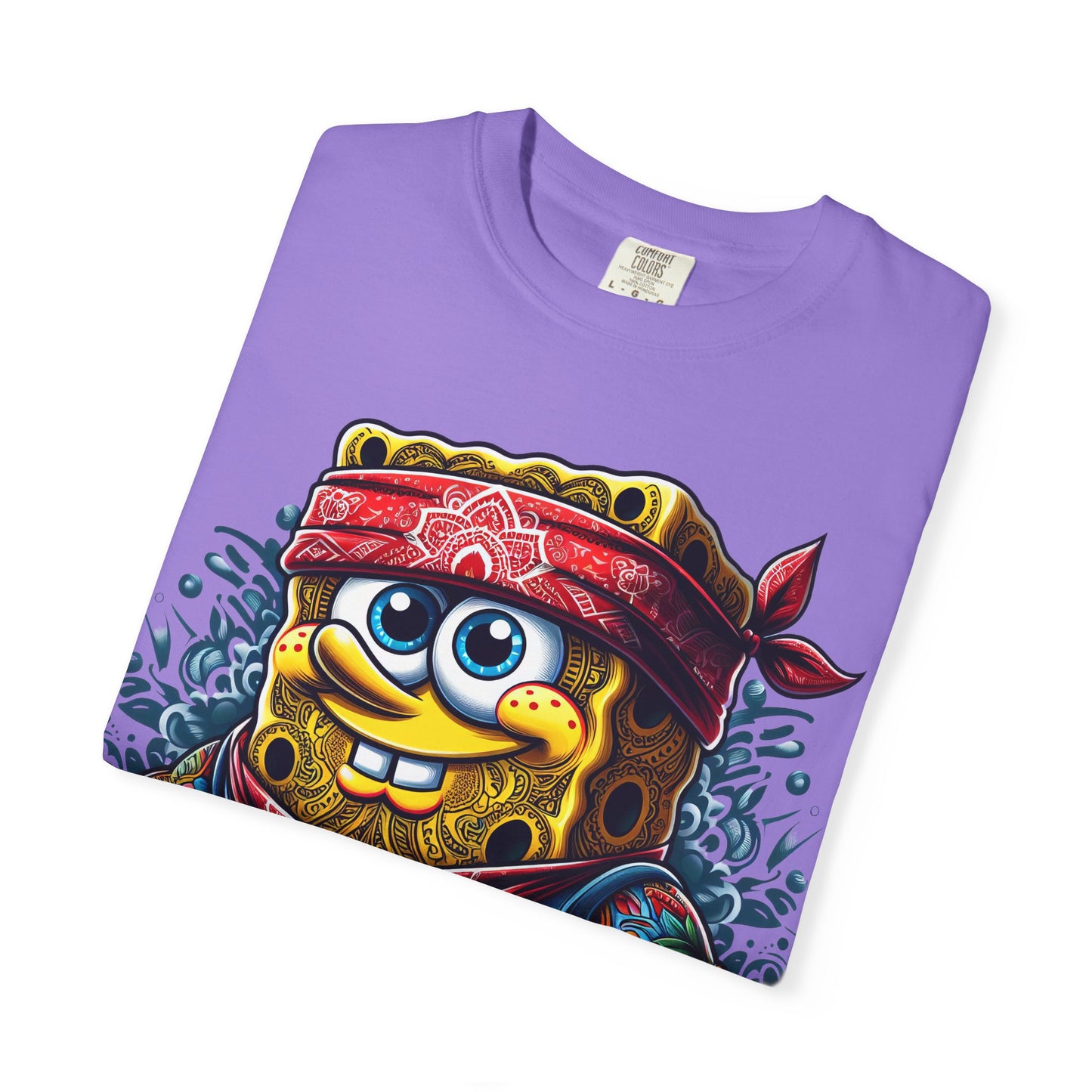 Playful Pirate SpongeBob T-Shirt, Unisex Graphic Tee, Funny Beachwear, Kids Gift, Cartoon Apparel, Summer Wear, Gift for Fans, 420, Cannabis