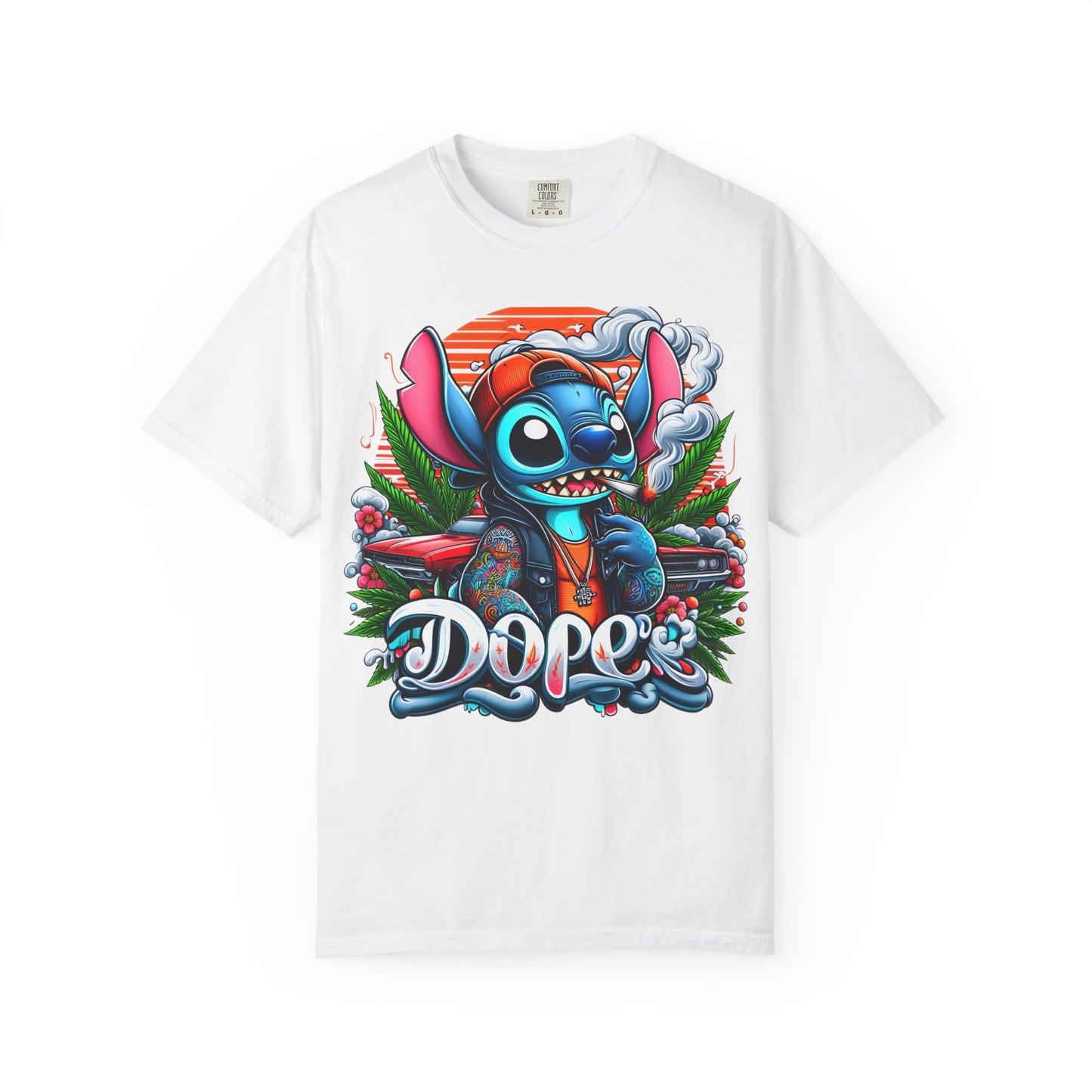Dope Illustrated Unisex Garment-Dyed T-Shirt | Trendy Streetwear, Casual Style, Summer Fashion,