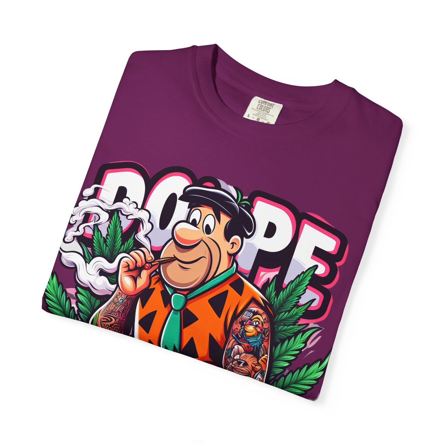 Cool Retro Cartoon T-shirt, Vintage Vibe Tee, Gift for Dads, Smoky Chill Shirt, Unisex Garment-Dyed Tee, Streetwear Style, 420, Cannabis