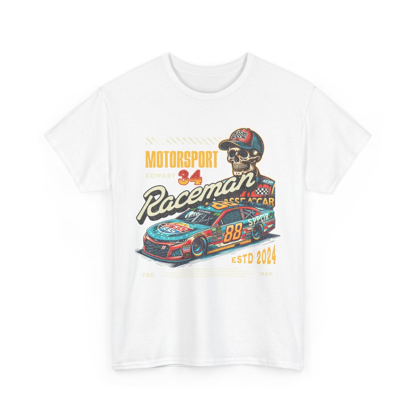 Unisex Heavy Cotton Racing Tee - Motorsport Fan Apparel, Vintage Car Shirt, Dad Gift, Race Day Outfit, NASCAR Driving Shirt