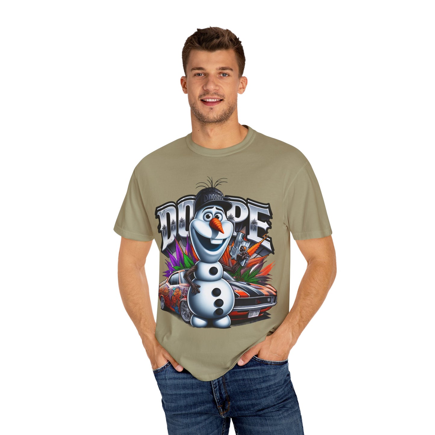 Dope Character Graphic Tee, Unisex T-Shirt for Casual Wear, Perfect Gift for Car Lovers, Cartoon Fan Apparel, Unique Statement Piece, 420, Cannabis