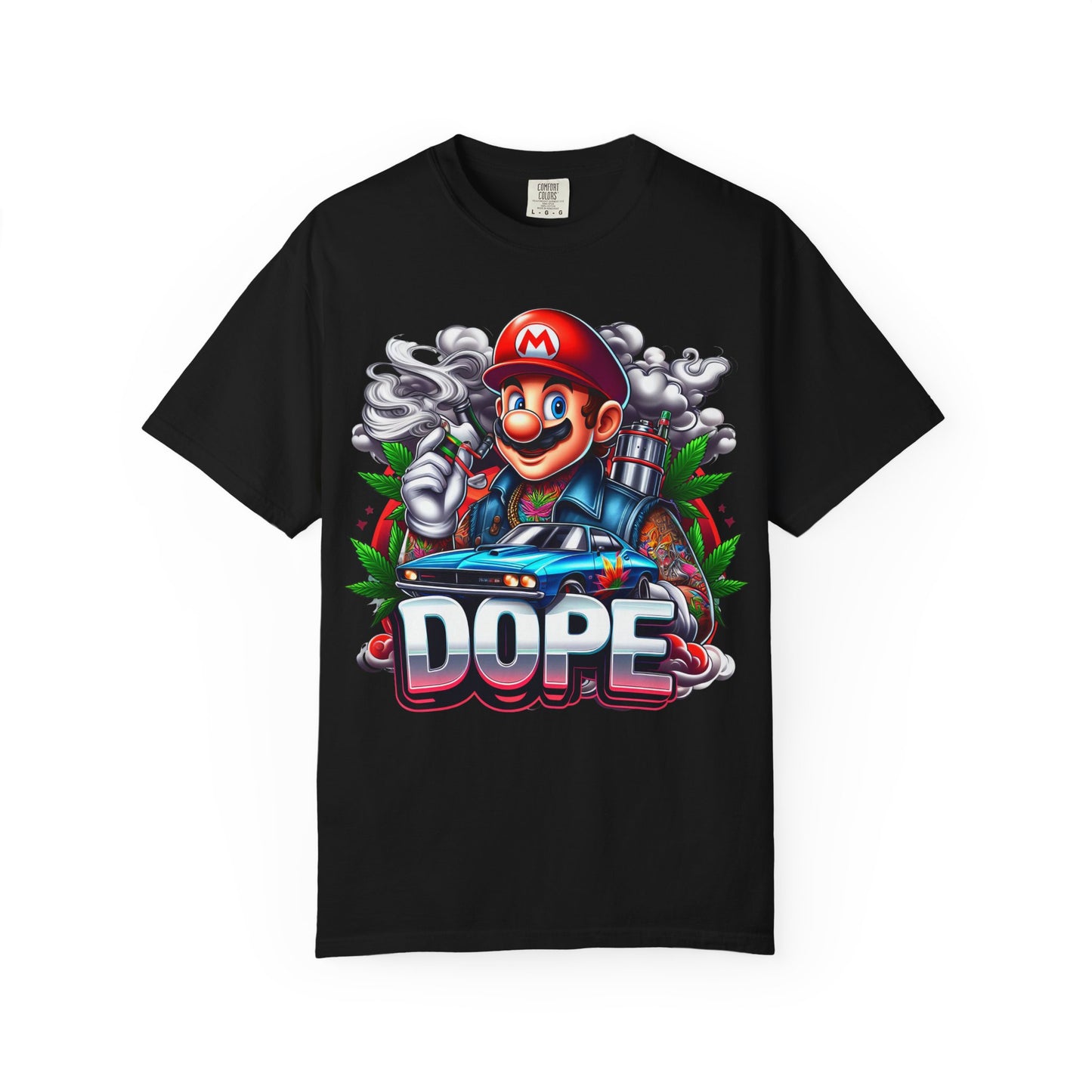 Dope Graphic Tee | Unisex Garment-Dyed T-shirt, Retro Gamer Shirt, Cute Gift for Gamers, Streetwear, Hip Hop Fashion, 420, Cannabis