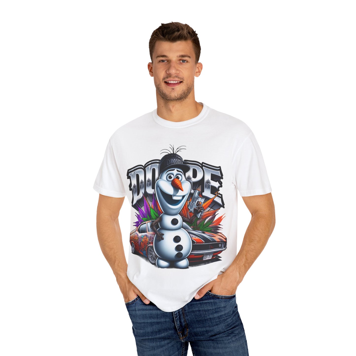 Dope Character Graphic Tee, Unisex T-Shirt for Casual Wear, Perfect Gift for Car Lovers, Cartoon Fan Apparel, Unique Statement Piece, 420, Cannabis
