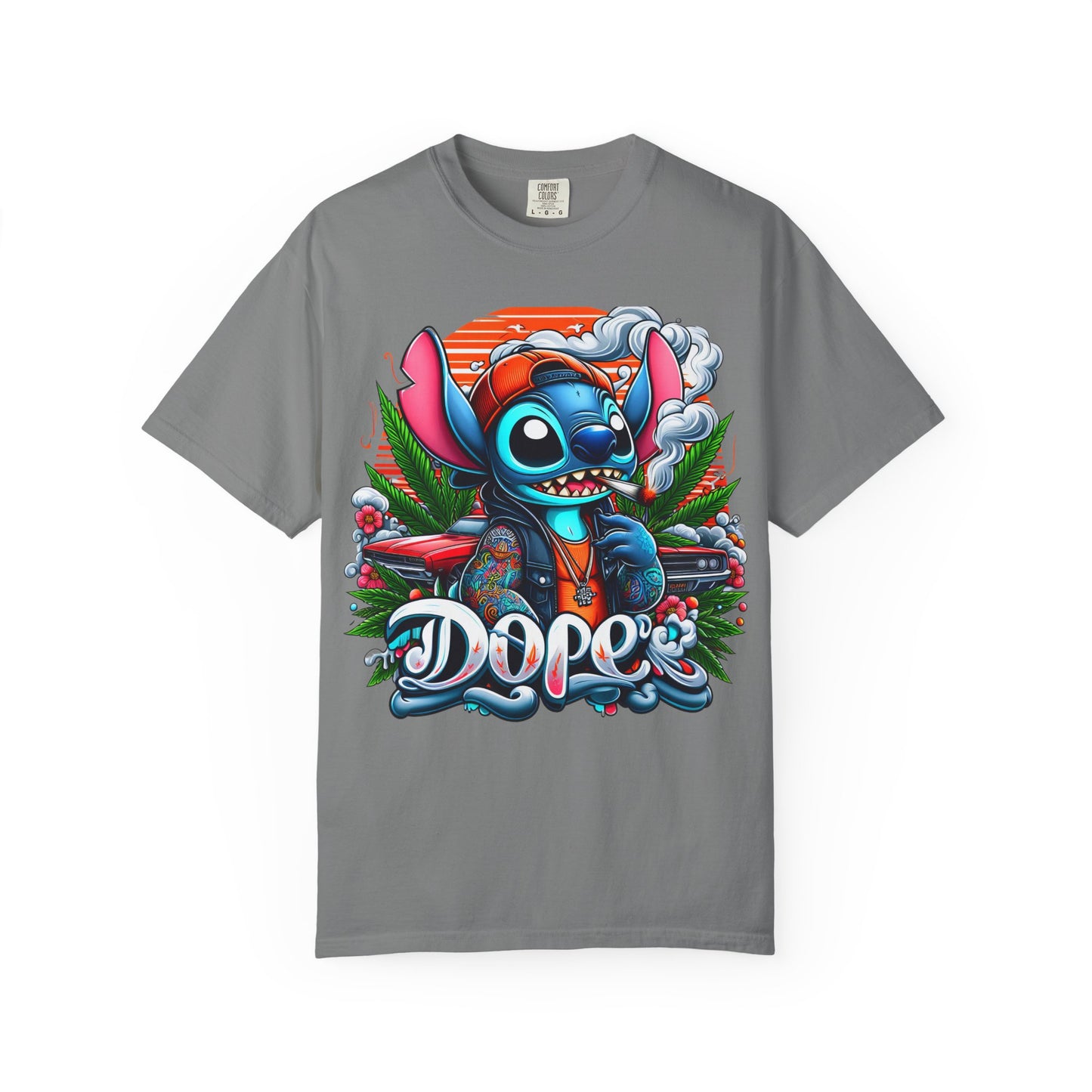 Dope Illustrated Unisex Garment-Dyed T-Shirt | Trendy Streetwear, Casual Style, Summer Fashion,