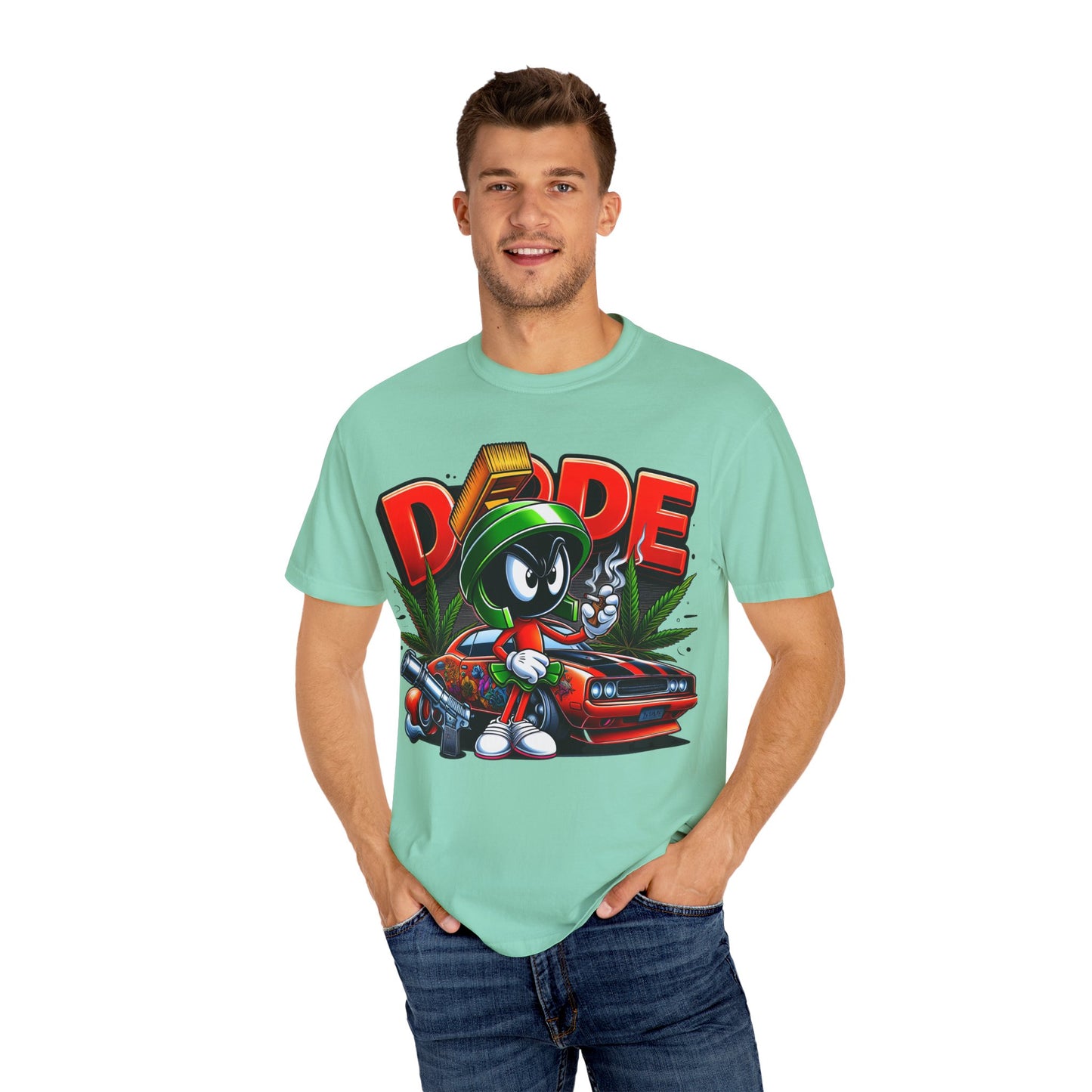 Dope Vibe Unisex Tee, Streetwear Graphic T-shirt, Cool Cartoon Shirt, Gift for Car Lovers, Retro Style Apparel. 420, Cannabis