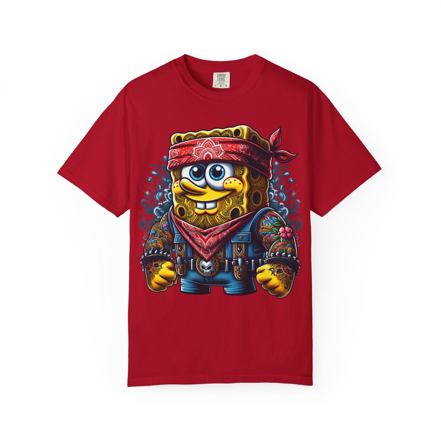 Playful Pirate SpongeBob T-Shirt, Unisex Graphic Tee, Funny Beachwear, Kids Gift, Cartoon Apparel, Summer Wear, Gift for Fans, 420, Cannabis