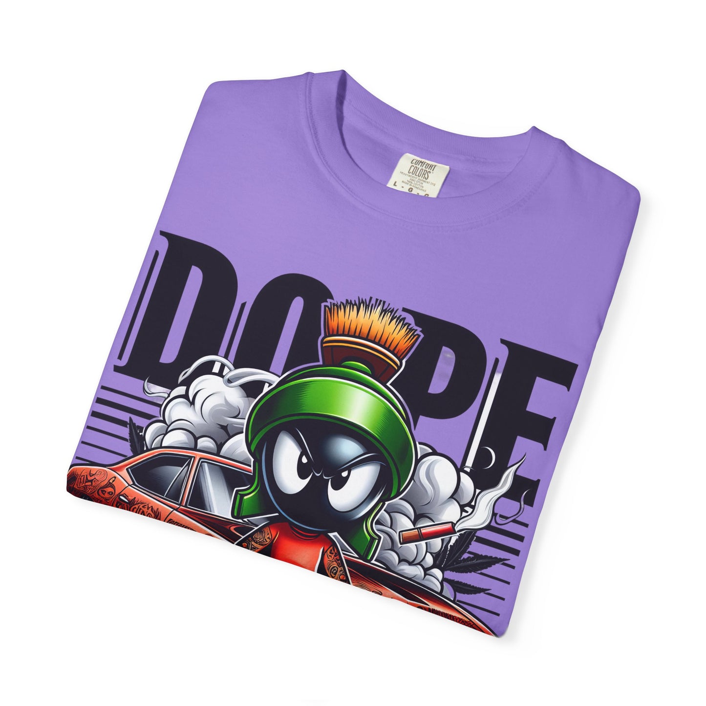 Dope Marvin the Martian Unisex T-shirt, Retro Cartoon Tee, Streetwear Top, Gift for Fans, Casual Everyday Wear, Perfect for Parties, Cannabis, 420