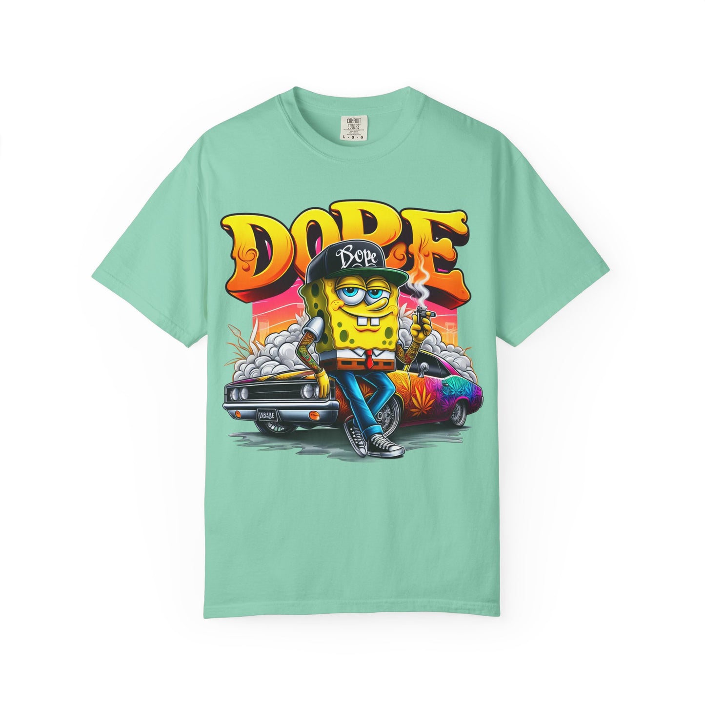 Dope SpongeBob Unisex T-shirt | Streetwear, Casual Wear, Graphic Tee, 420, Cannabis
