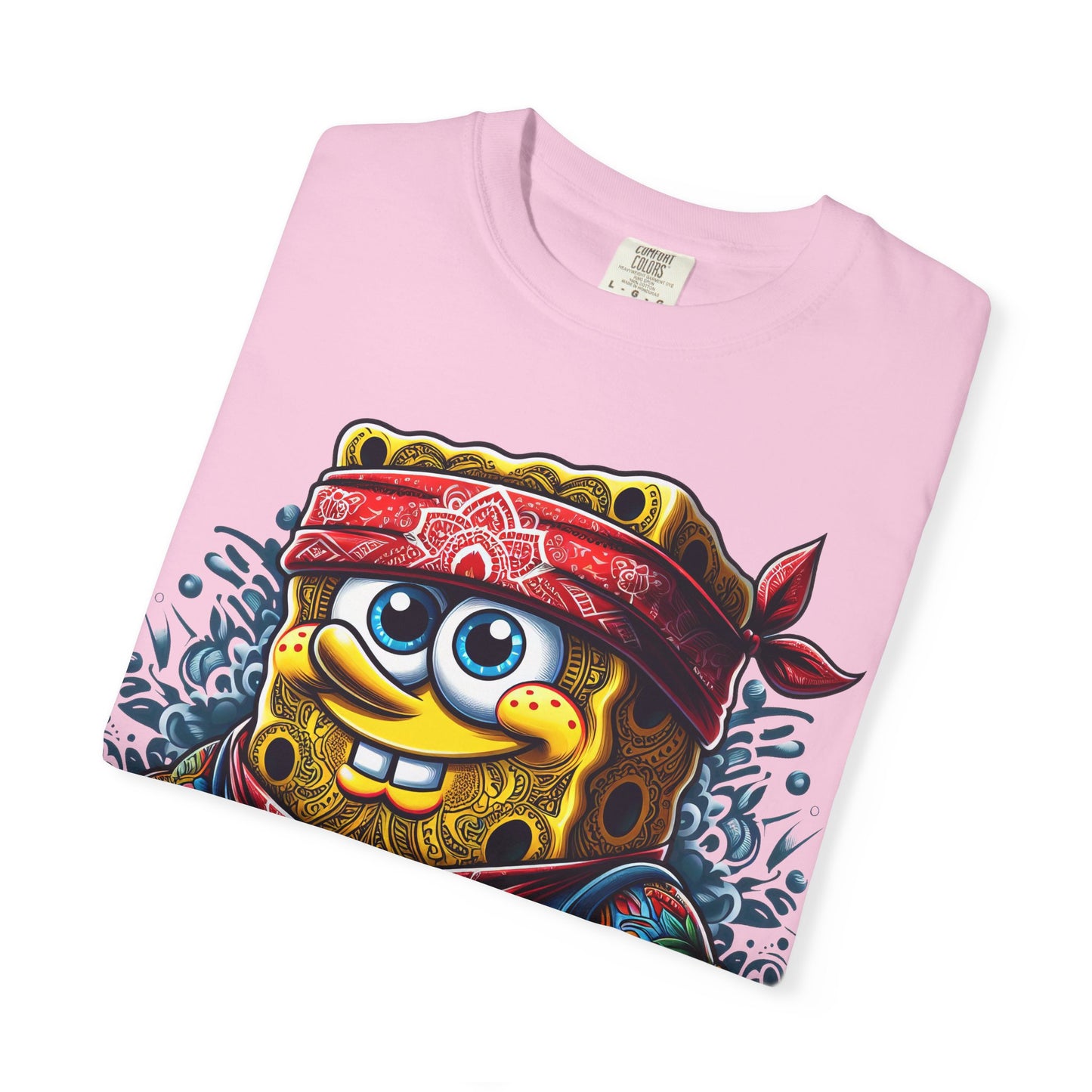 Playful Pirate SpongeBob T-Shirt, Unisex Graphic Tee, Funny Beachwear, Kids Gift, Cartoon Apparel, Summer Wear, Gift for Fans, 420, Cannabis