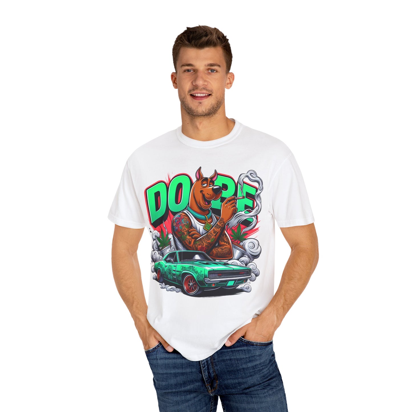 Dope Scooby-Doo Unisex T-Shirt, Cool Graphic Tee, Streetwear Shirt, Gift for Dog Lovers, Retro T-Shirt, 420, Cannabis