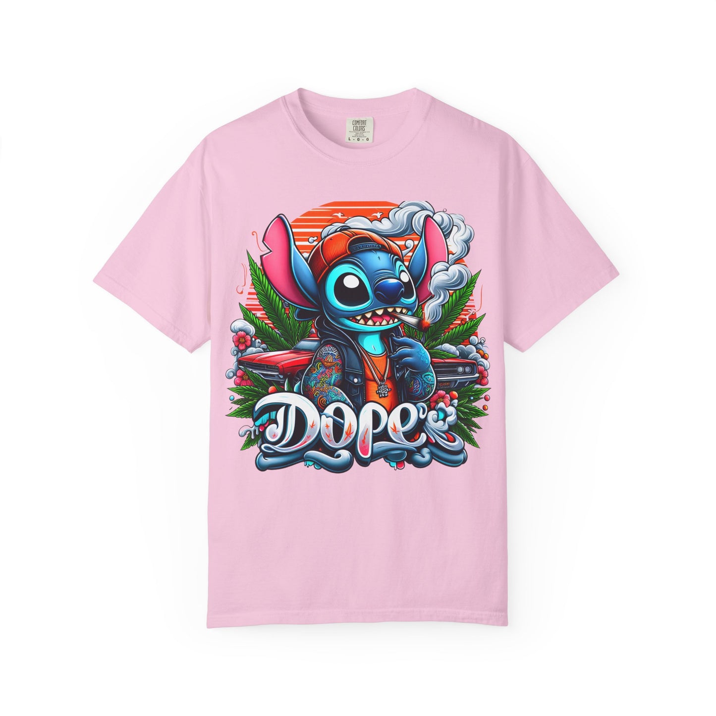 Dope Illustrated Unisex Garment-Dyed T-Shirt | Trendy Streetwear, Casual Style, Summer Fashion,