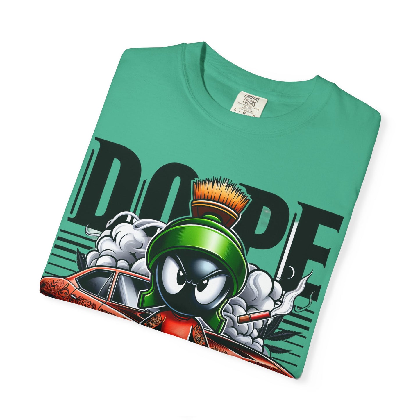 Dope Marvin the Martian Unisex T-shirt, Retro Cartoon Tee, Streetwear Top, Gift for Fans, Casual Everyday Wear, Perfect for Parties, Cannabis, 420