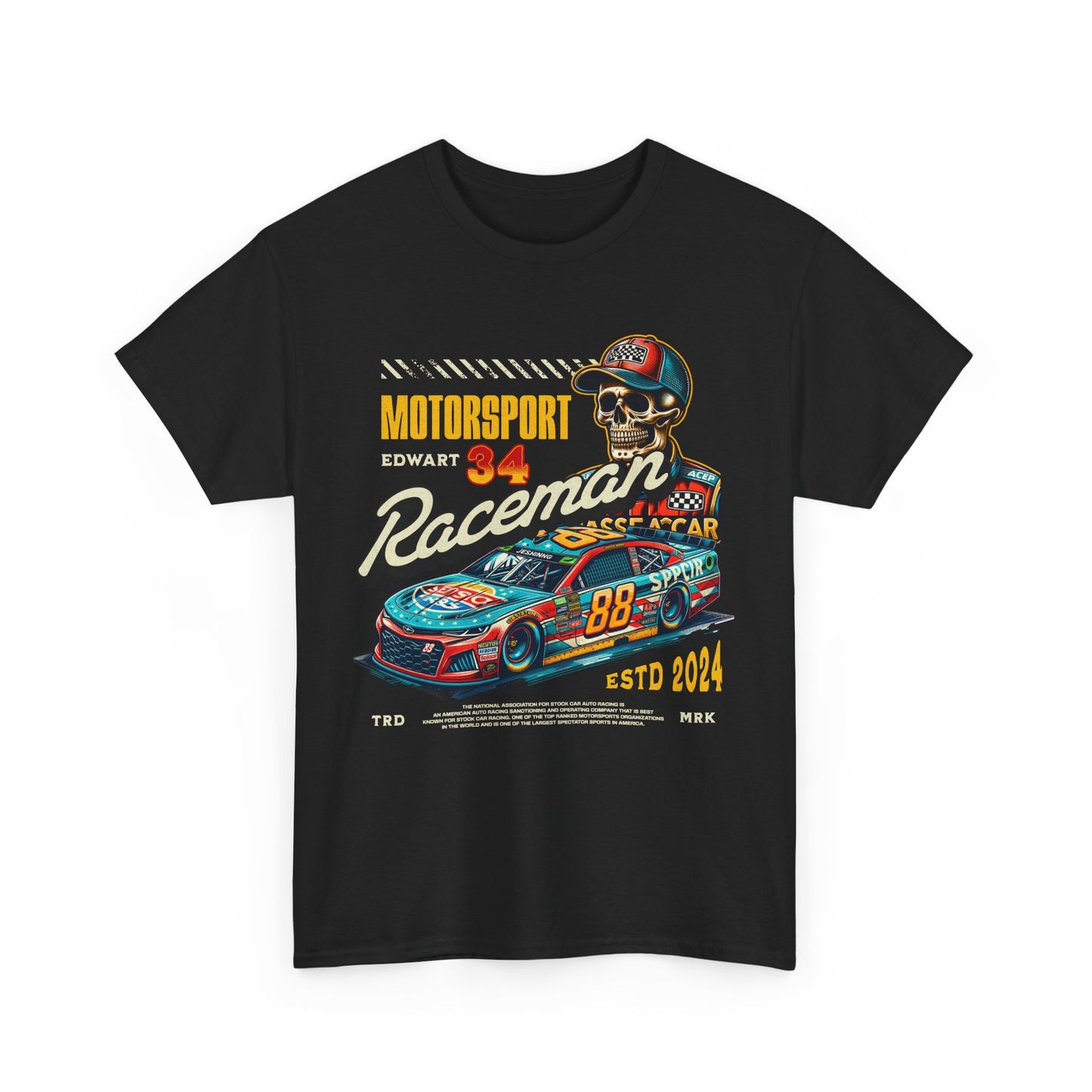 Unisex Heavy Cotton Racing Tee - Motorsport Fan Apparel, Vintage Car Shirt, Dad Gift, Race Day Outfit, NASCAR Driving Shirt