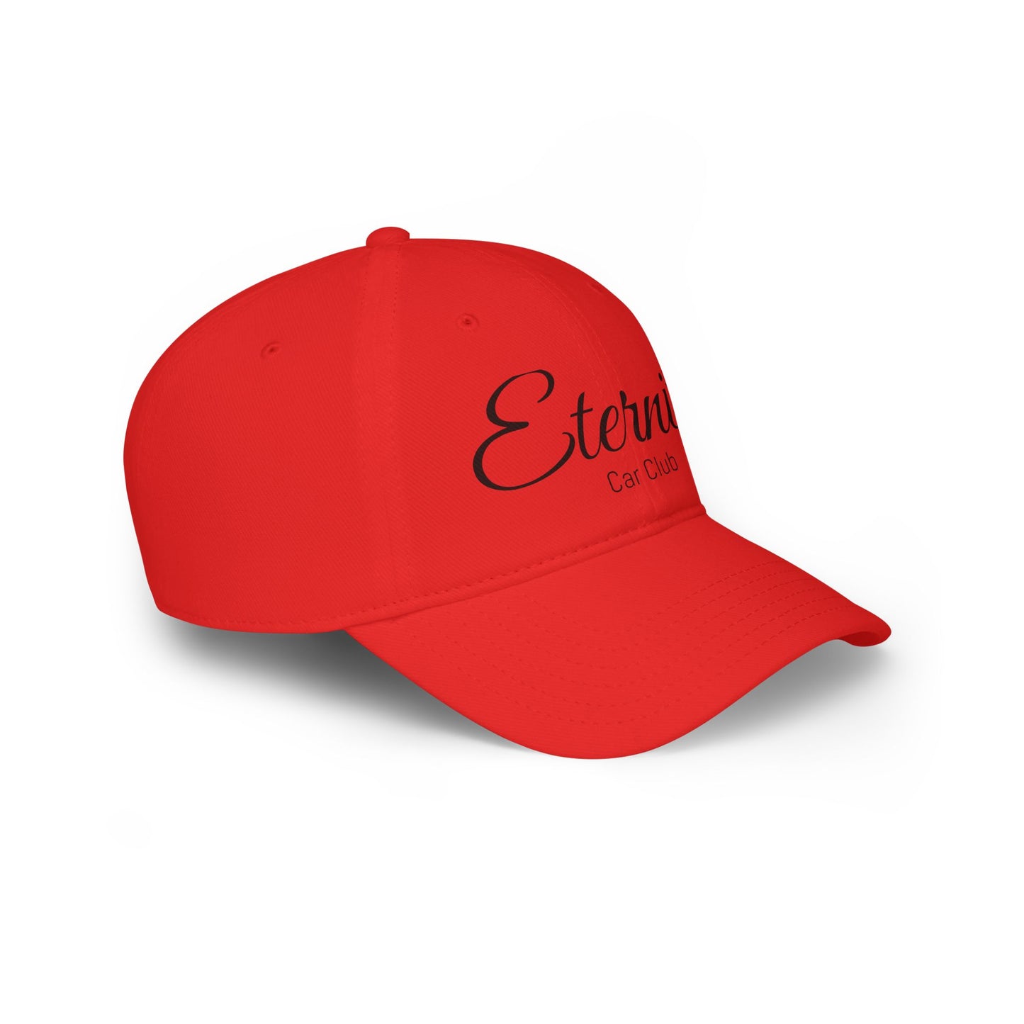 Eternity Car Club Low Profile Baseball Cap - Stylish Red Cap for Car Enthusiasts