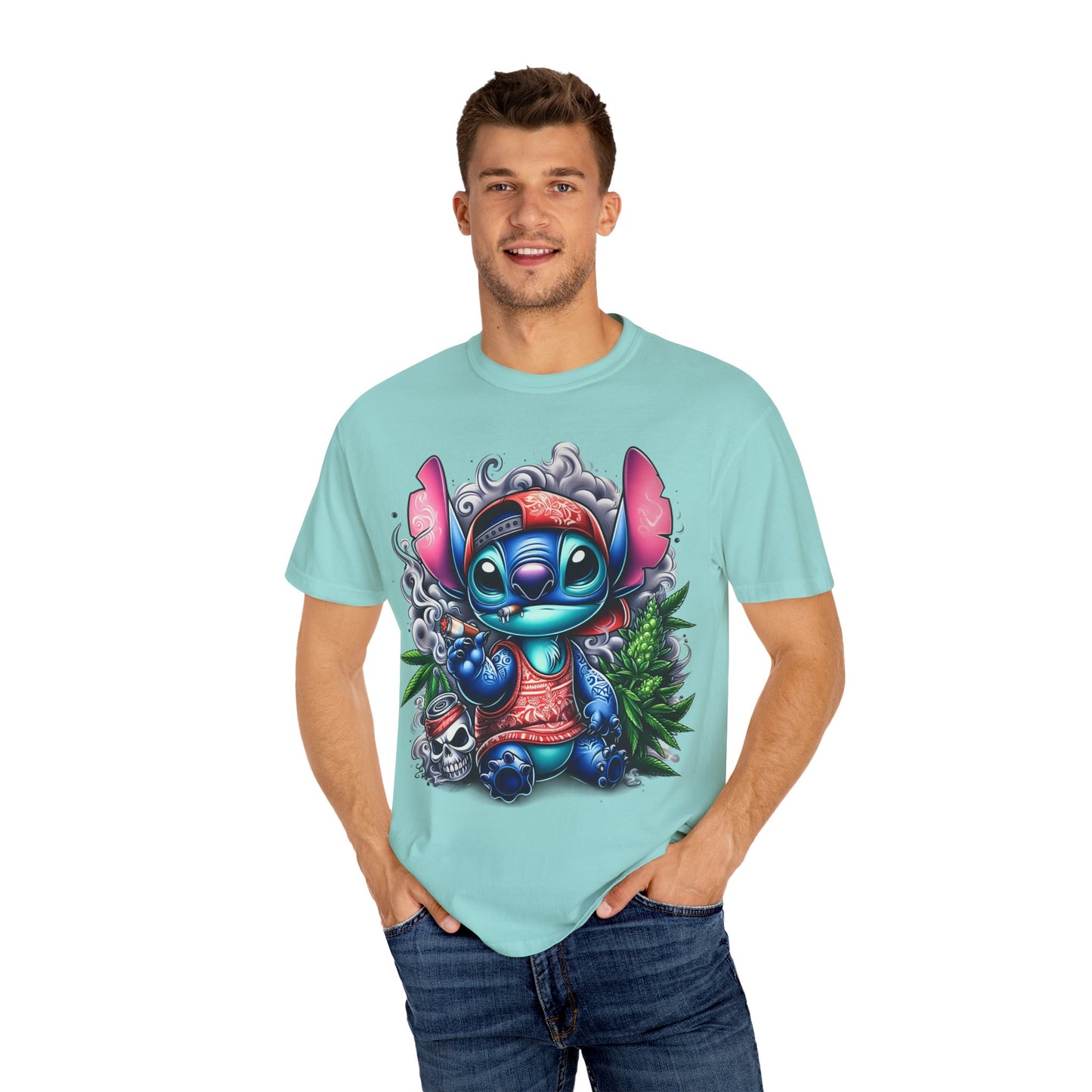 Vibrant Cartoon Character T-shirt, Fun Unisex Tee, Casual Streetwear, Gift for Teens, Summer Wardrobe Essential, Cannabis, 420