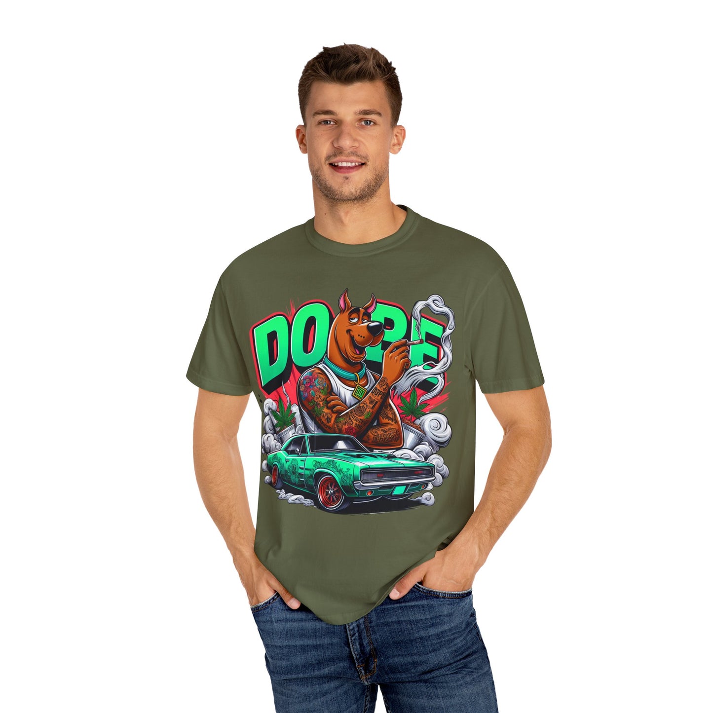 Dope Scooby-Doo Unisex T-Shirt, Cool Graphic Tee, Streetwear Shirt, Gift for Dog Lovers, Retro T-Shirt, 420, Cannabis