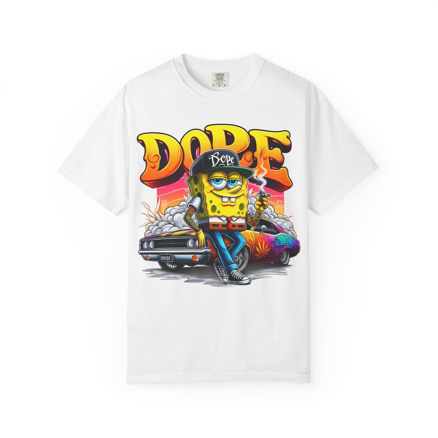 Dope SpongeBob Unisex T-shirt | Streetwear, Casual Wear, Graphic Tee, 420, Cannabis