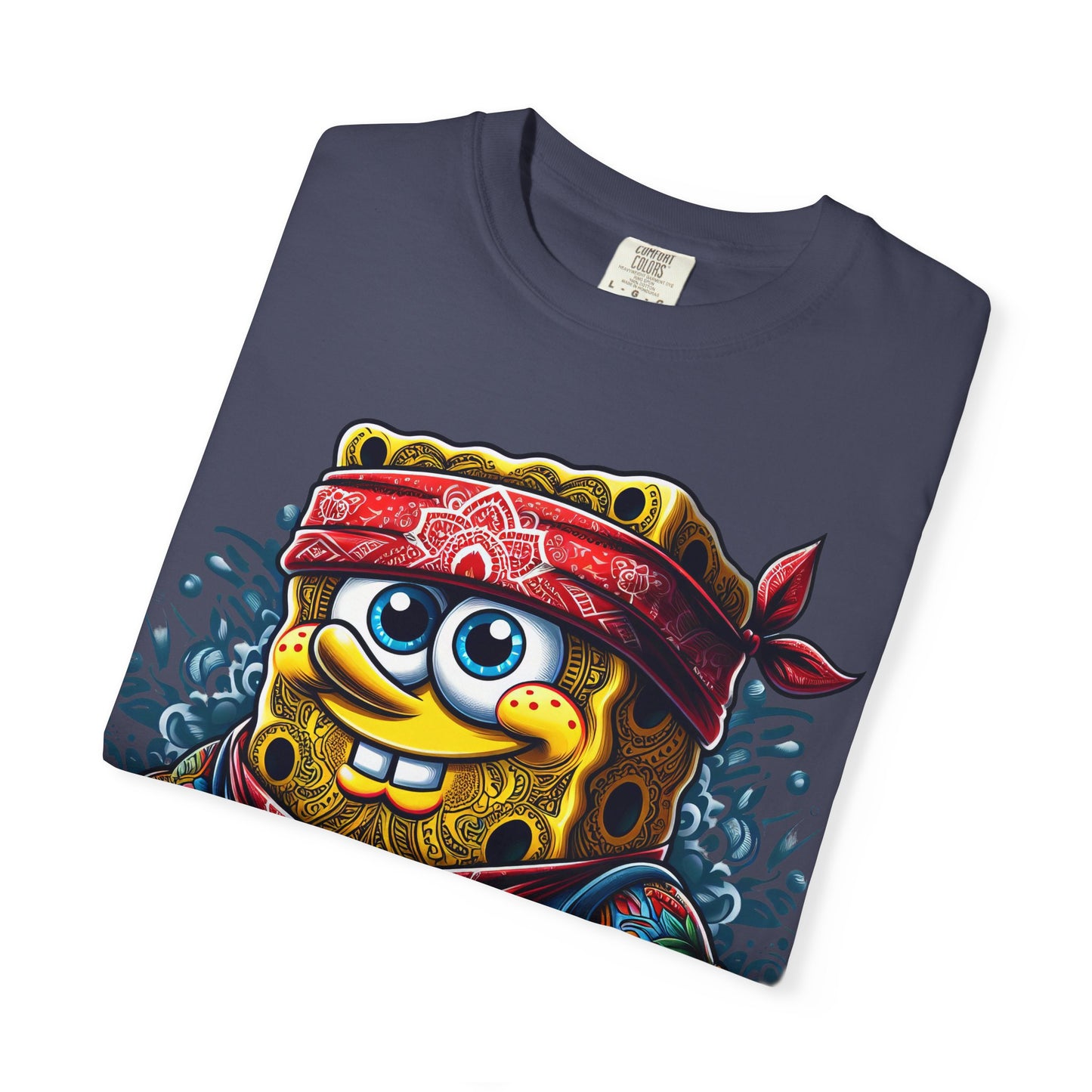 Playful Pirate SpongeBob T-Shirt, Unisex Graphic Tee, Funny Beachwear, Kids Gift, Cartoon Apparel, Summer Wear, Gift for Fans, 420, Cannabis
