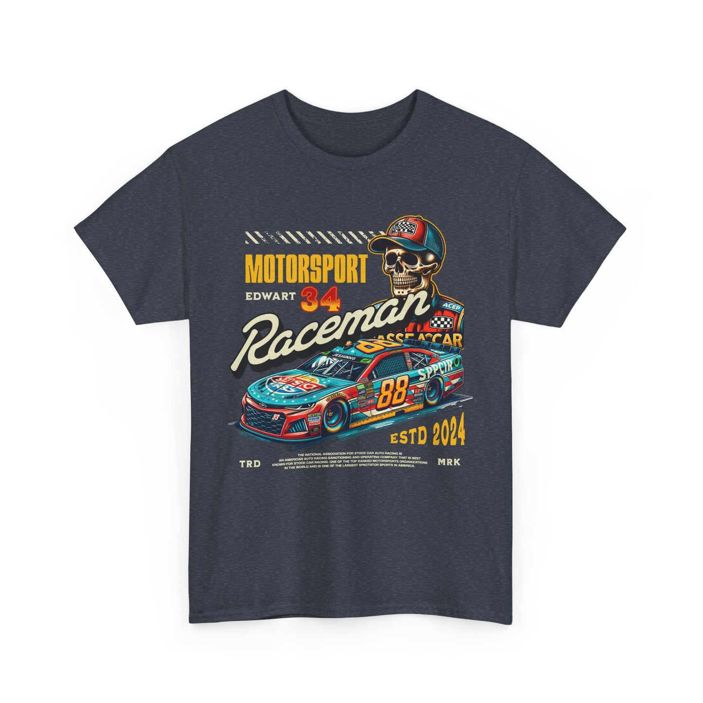Unisex Heavy Cotton Racing Tee - Motorsport Fan Apparel, Vintage Car Shirt, Dad Gift, Race Day Outfit, NASCAR Driving Shirt