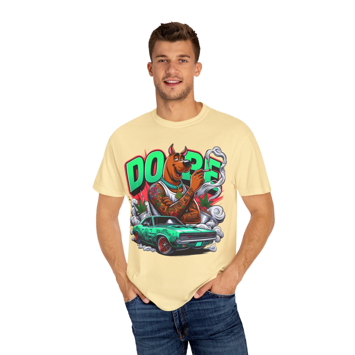 Dope Scooby-Doo Unisex T-Shirt, Cool Graphic Tee, Streetwear Shirt, Gift for Dog Lovers, Retro T-Shirt, 420, Cannabis