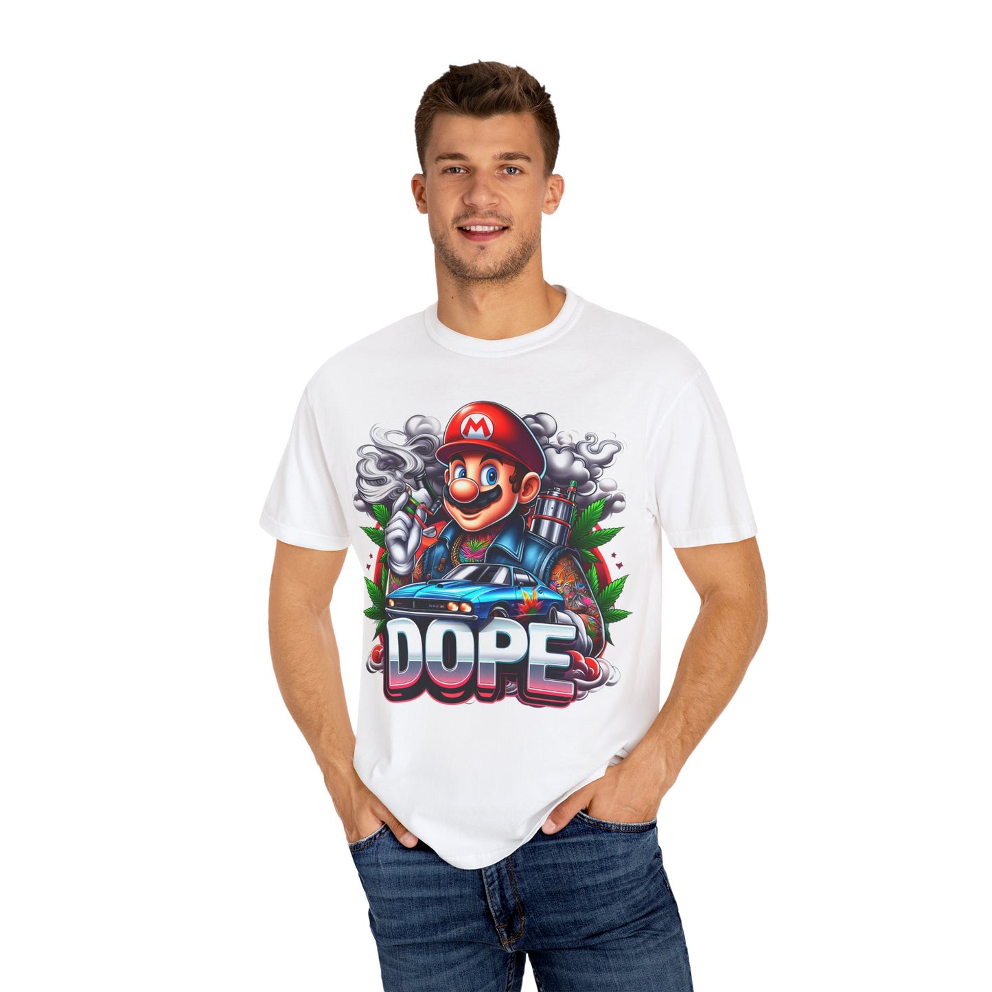 Dope Graphic Tee | Unisex Garment-Dyed T-shirt, Retro Gamer Shirt, Cute Gift for Gamers, Streetwear, Hip Hop Fashion, 420, Cannabis