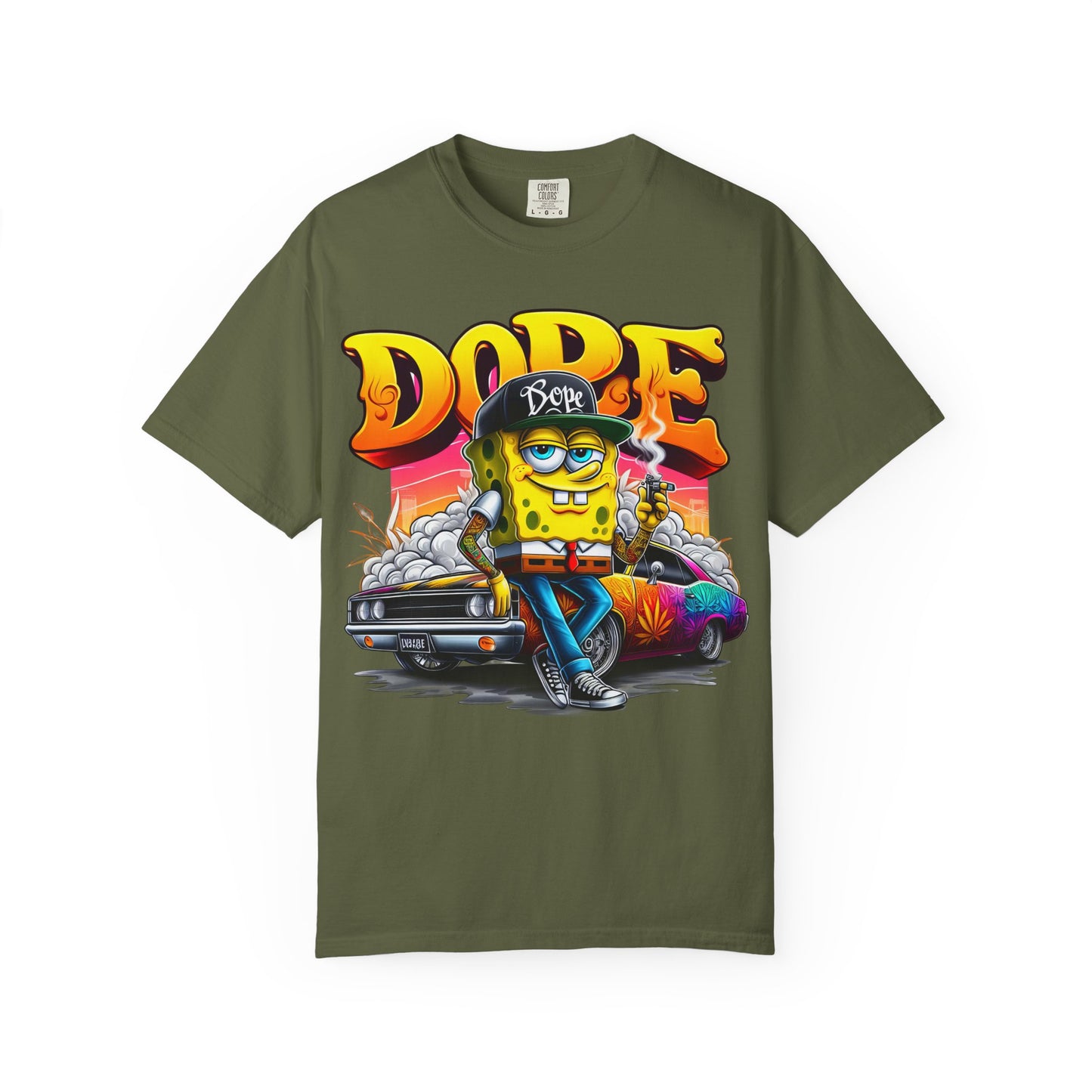 Dope SpongeBob Unisex T-shirt | Streetwear, Casual Wear, Graphic Tee, 420, Cannabis