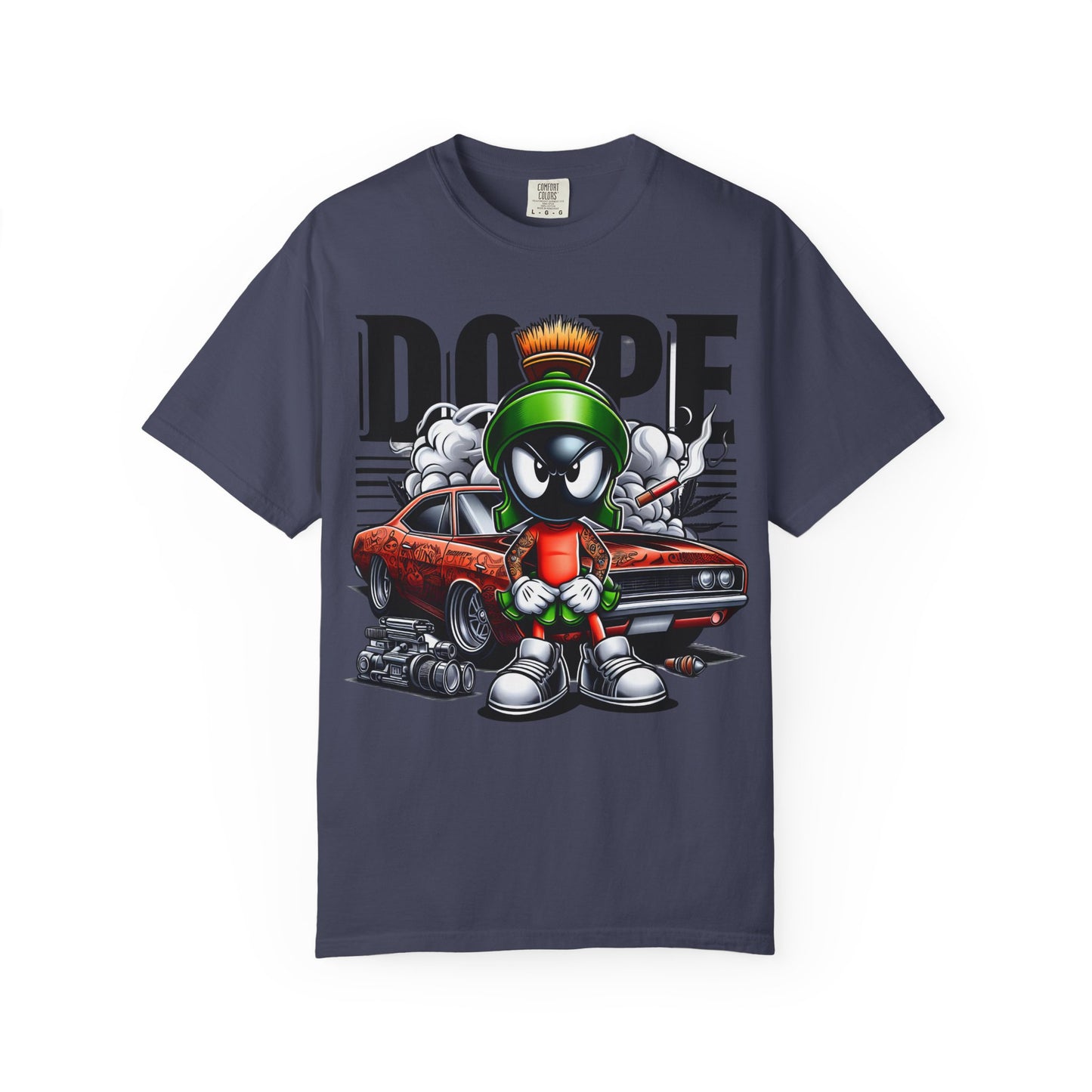 Dope Marvin the Martian Unisex T-shirt, Retro Cartoon Tee, Streetwear Top, Gift for Fans, Casual Everyday Wear, Perfect for Parties, Cannabis, 420