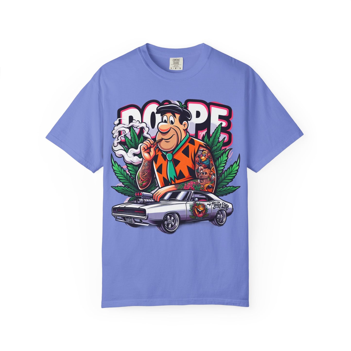 Cool Retro Cartoon T-shirt, Vintage Vibe Tee, Gift for Dads, Smoky Chill Shirt, Unisex Garment-Dyed Tee, Streetwear Style, 420, Cannabis