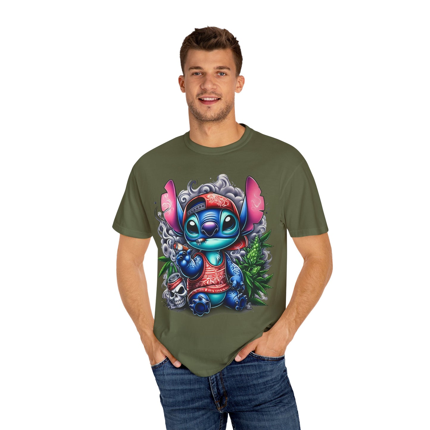 Vibrant Cartoon Character T-shirt, Fun Unisex Tee, Casual Streetwear, Gift for Teens, Summer Wardrobe Essential, Cannabis, 420