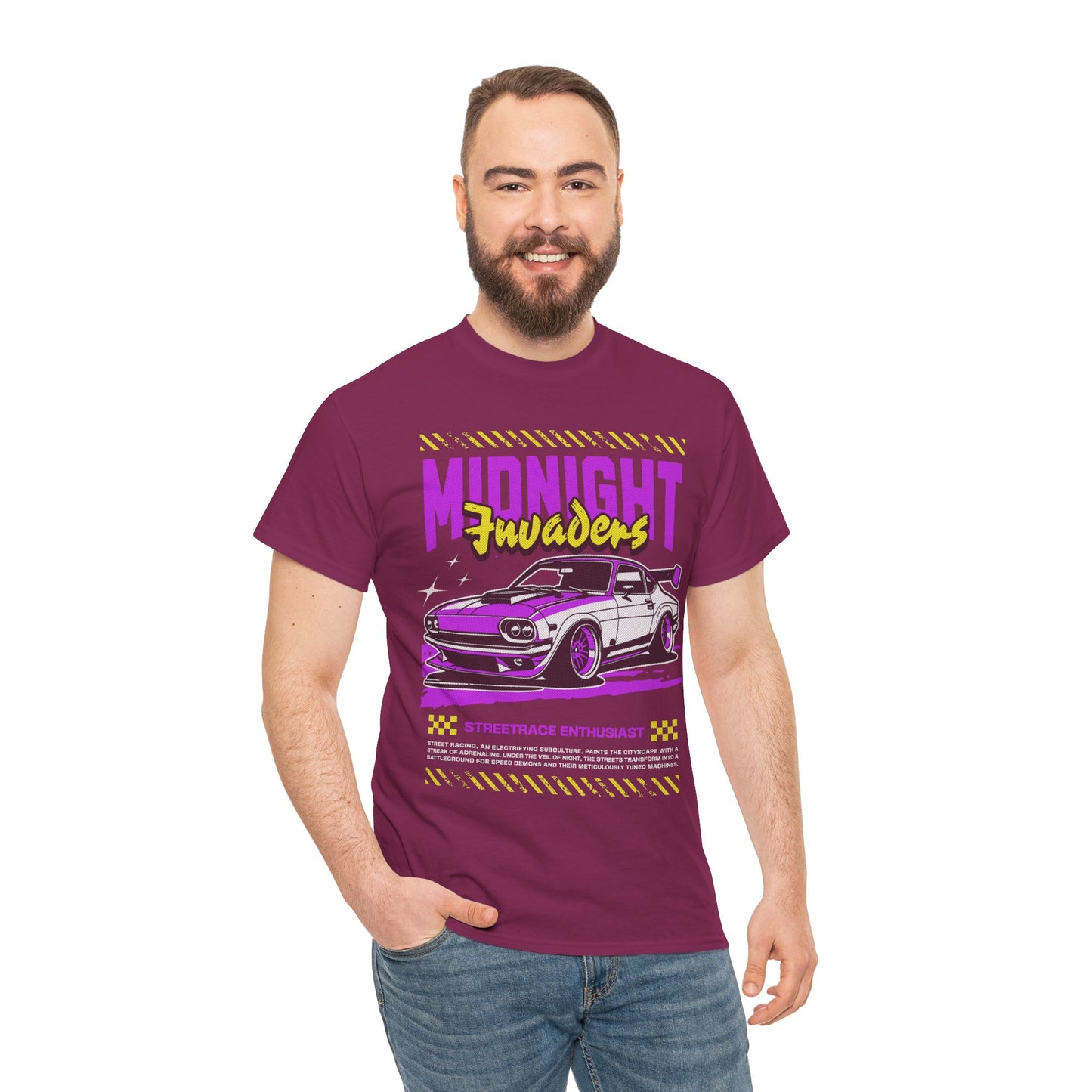 Retro Car Graphic Tee, Midnight Cruisers T-Shirt, Gift for Car Lovers, 90s Apparel, Car Show Fashion