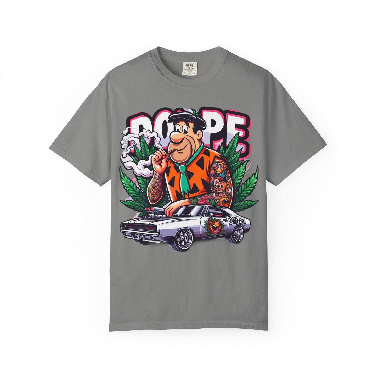 Cool Retro Cartoon T-shirt, Vintage Vibe Tee, Gift for Dads, Smoky Chill Shirt, Unisex Garment-Dyed Tee, Streetwear Style, 420, Cannabis