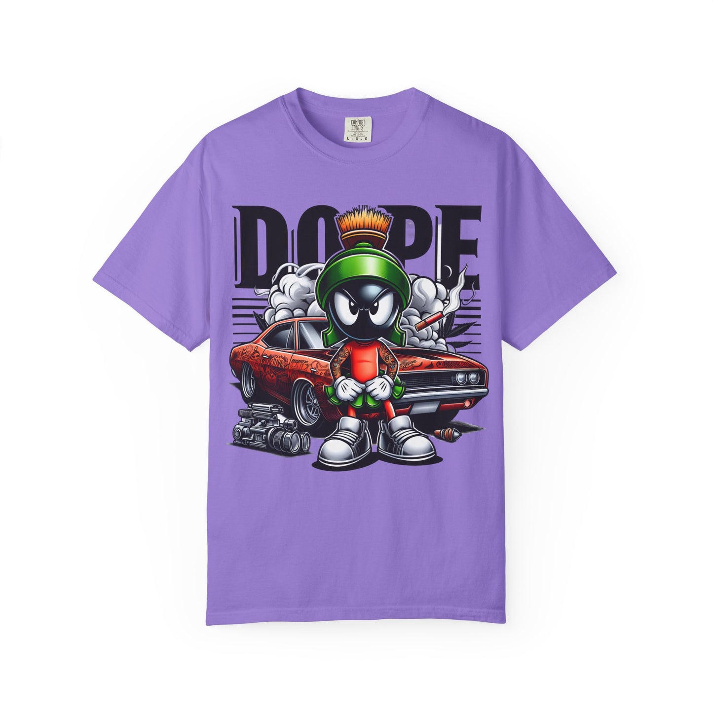 Dope Marvin the Martian Unisex T-shirt, Retro Cartoon Tee, Streetwear Top, Gift for Fans, Casual Everyday Wear, Perfect for Parties, Cannabis, 420
