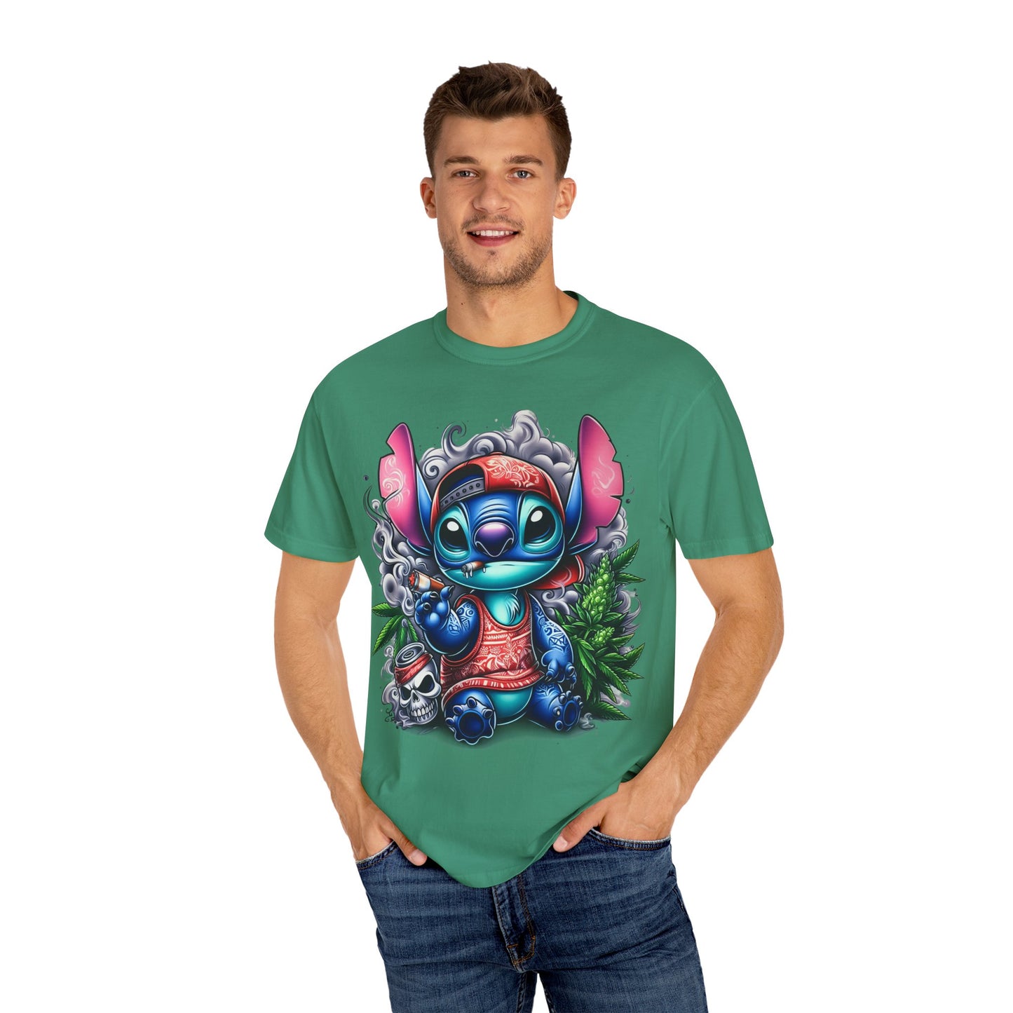 Vibrant Cartoon Character T-shirt, Fun Unisex Tee, Casual Streetwear, Gift for Teens, Summer Wardrobe Essential, Cannabis, 420