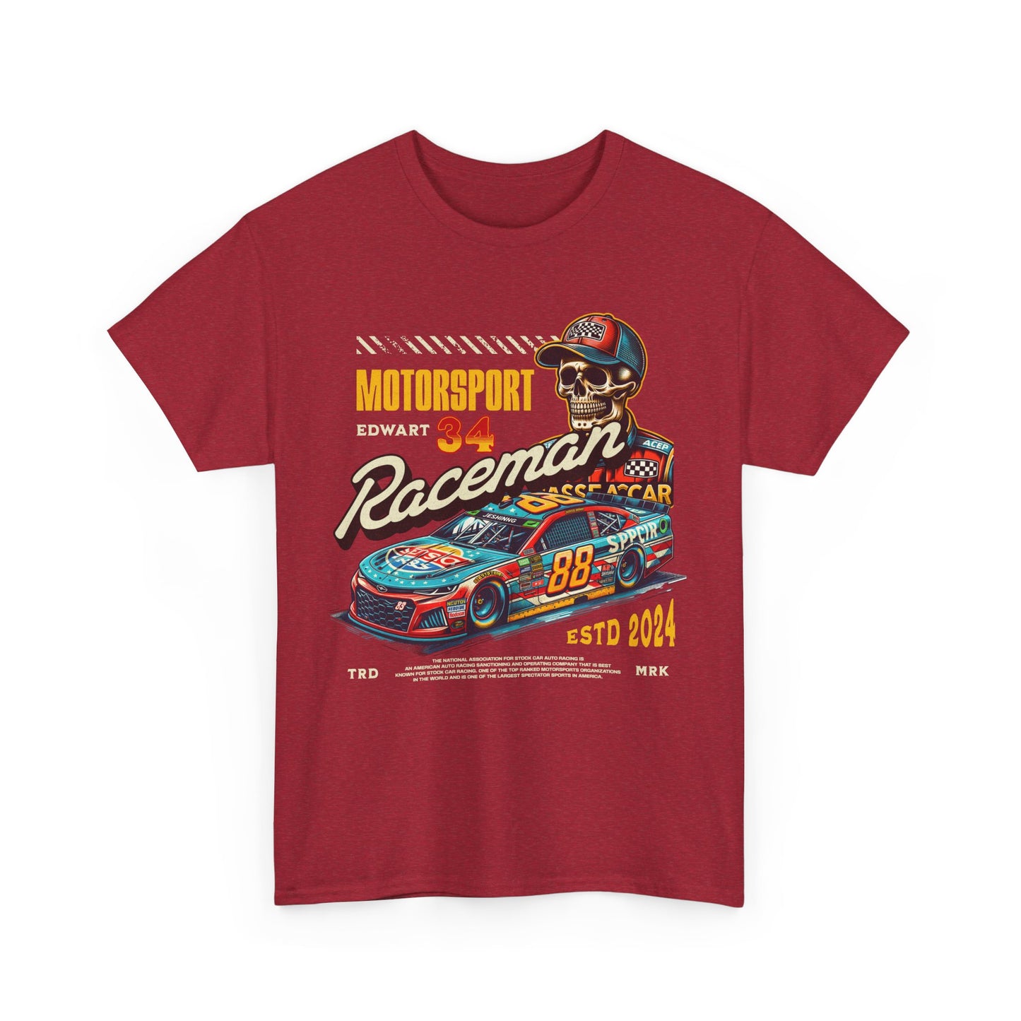 Unisex Heavy Cotton Racing Tee - Motorsport Fan Apparel, Vintage Car Shirt, Dad Gift, Race Day Outfit, NASCAR Driving Shirt