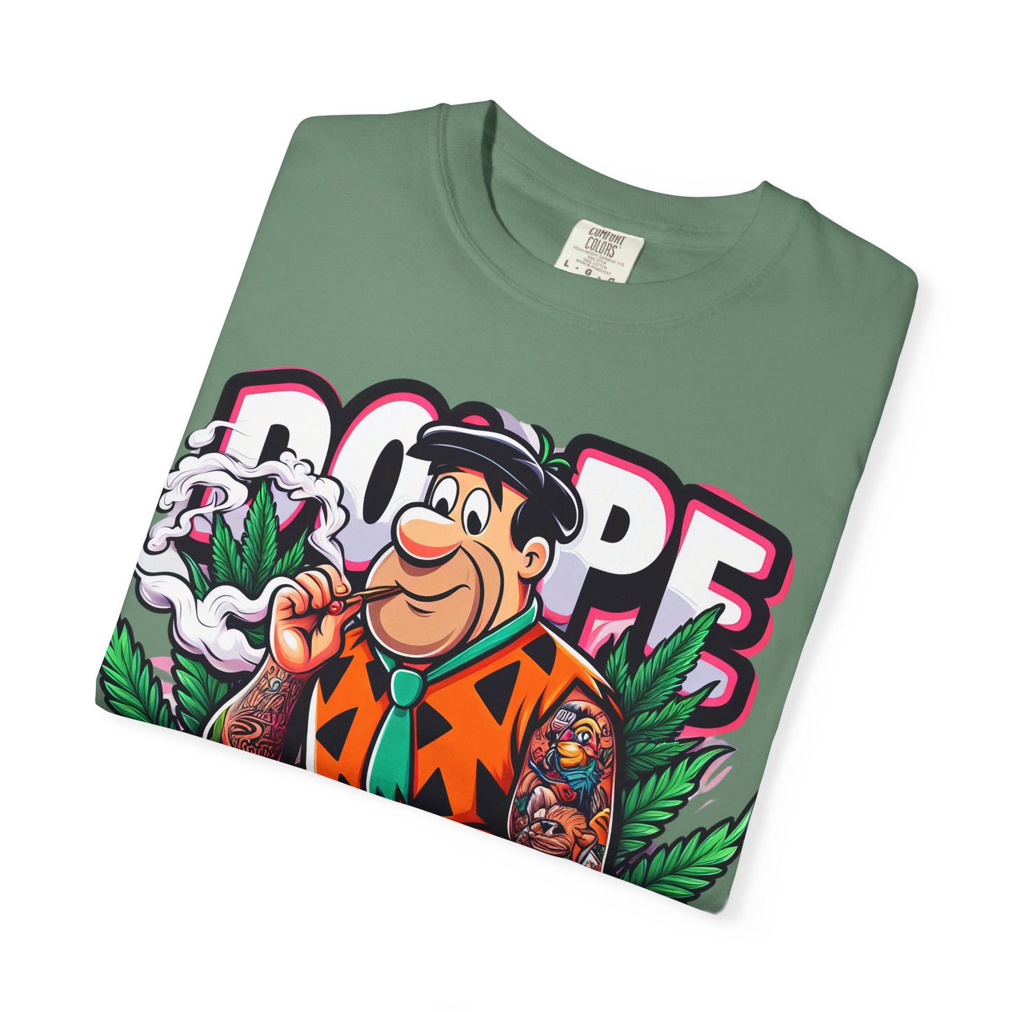 Cool Retro Cartoon T-shirt, Vintage Vibe Tee, Gift for Dads, Smoky Chill Shirt, Unisex Garment-Dyed Tee, Streetwear Style, 420, Cannabis