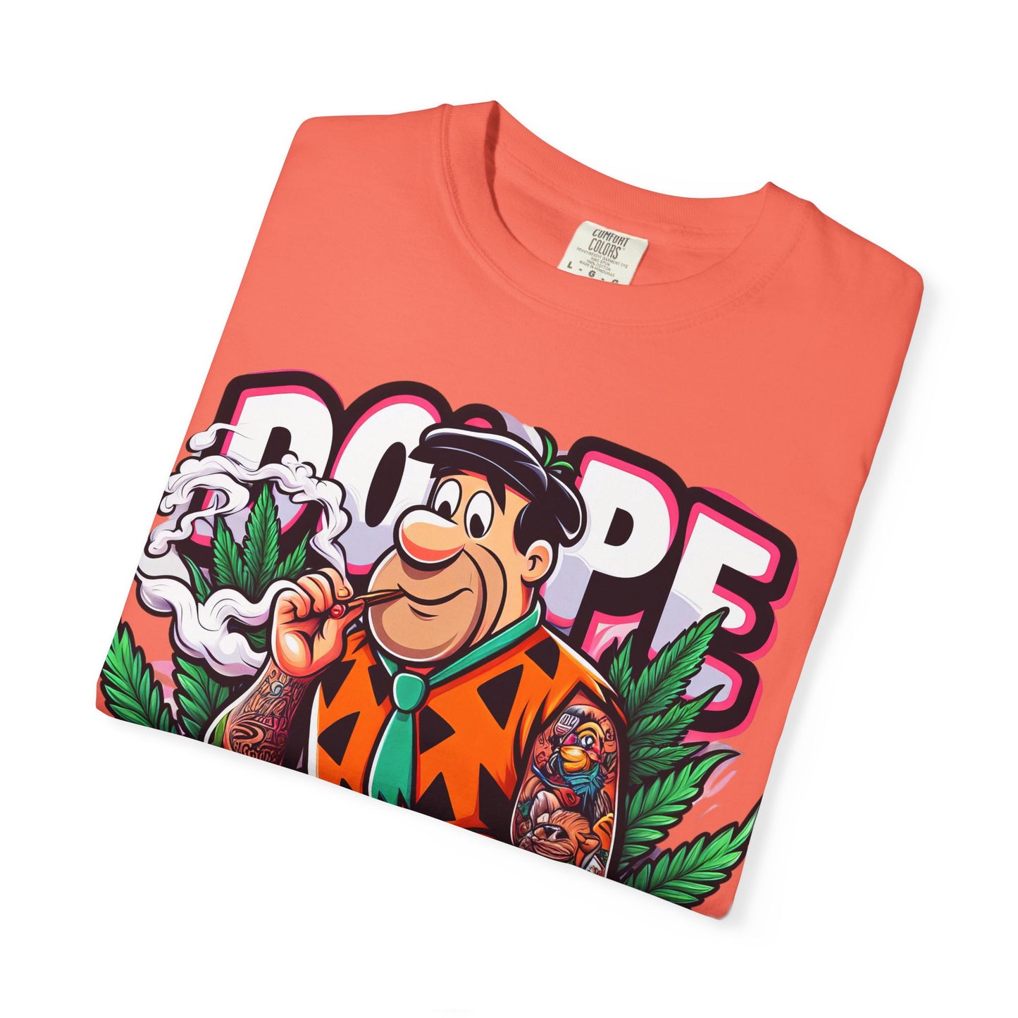 Cool Retro Cartoon T-shirt, Vintage Vibe Tee, Gift for Dads, Smoky Chill Shirt, Unisex Garment-Dyed Tee, Streetwear Style, 420, Cannabis