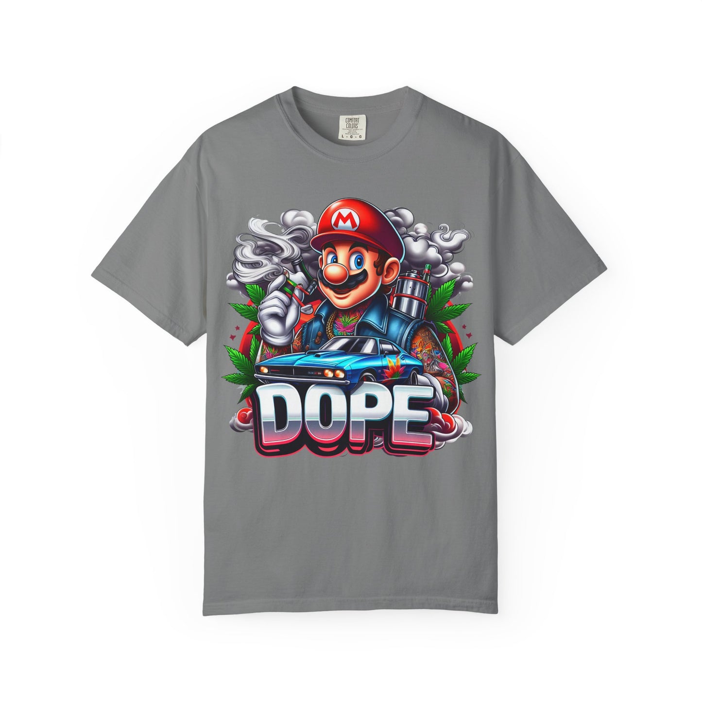Dope Graphic Tee | Unisex Garment-Dyed T-shirt, Retro Gamer Shirt, Cute Gift for Gamers, Streetwear, Hip Hop Fashion, 420, Cannabis