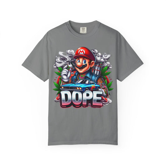 Dope Graphic Tee | Unisex Garment-Dyed T-shirt, Retro Gamer Shirt, Cute Gift for Gamers, Streetwear, Hip Hop Fashion, 420, Cannabis
