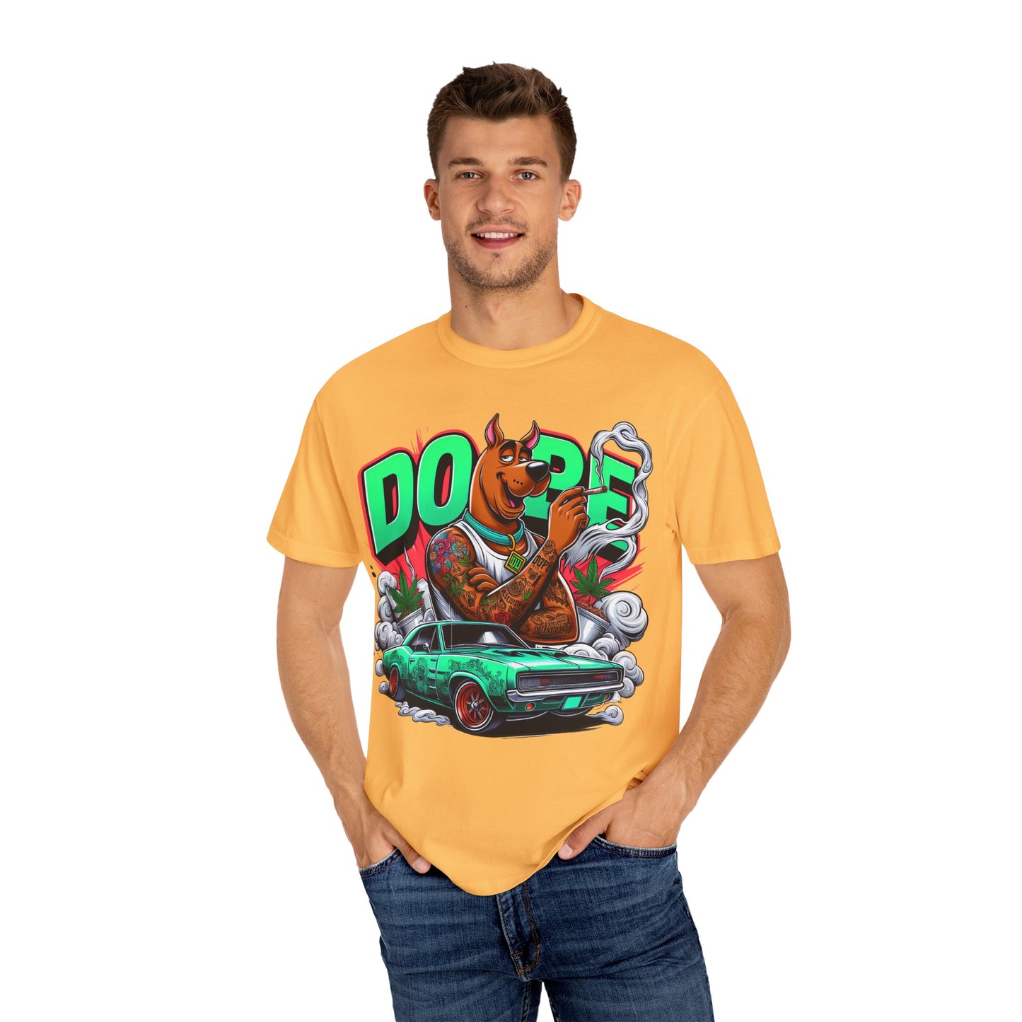 Dope Scooby-Doo Unisex T-Shirt, Cool Graphic Tee, Streetwear Shirt, Gift for Dog Lovers, Retro T-Shirt, 420, Cannabis