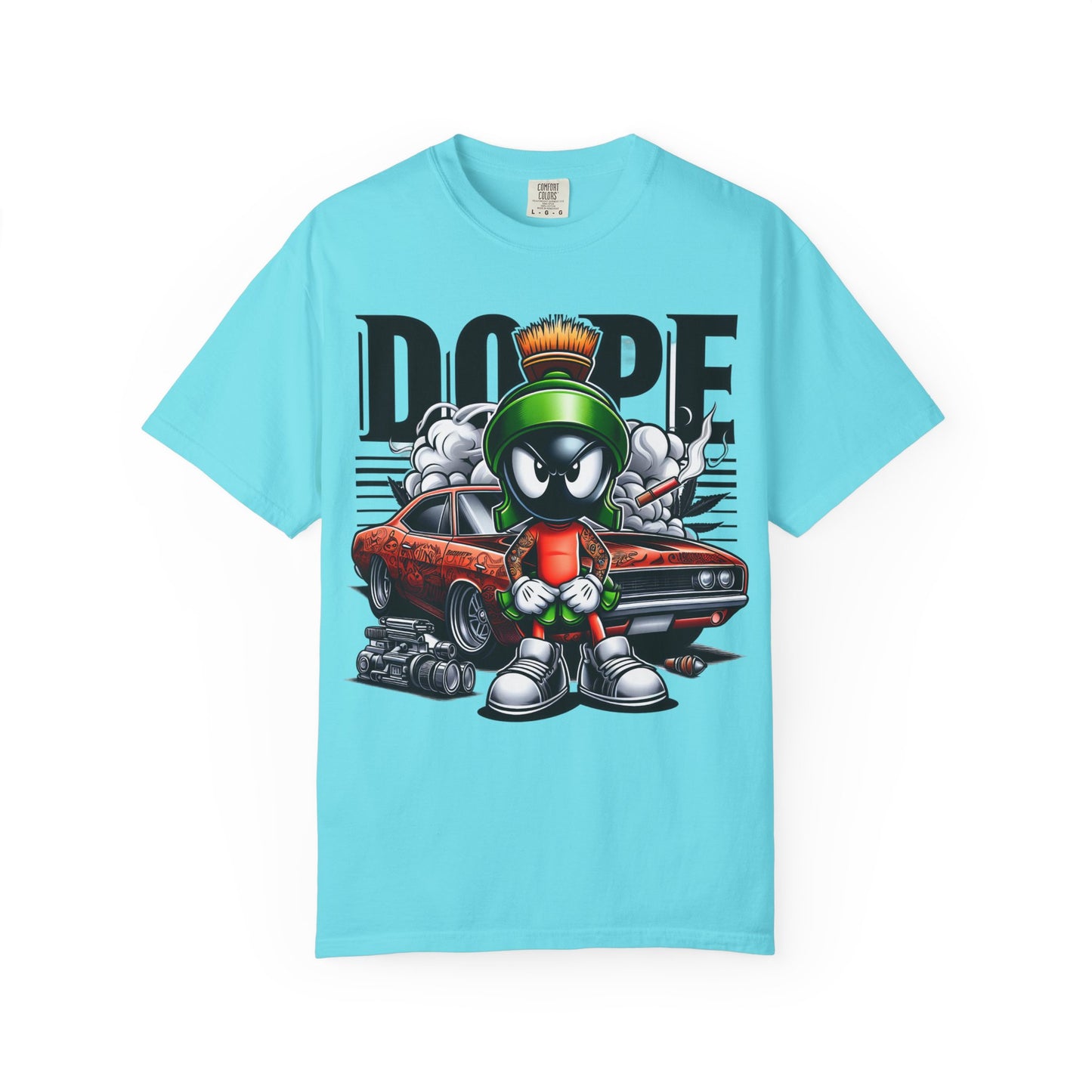 Dope Marvin the Martian Unisex T-shirt, Retro Cartoon Tee, Streetwear Top, Gift for Fans, Casual Everyday Wear, Perfect for Parties, Cannabis, 420