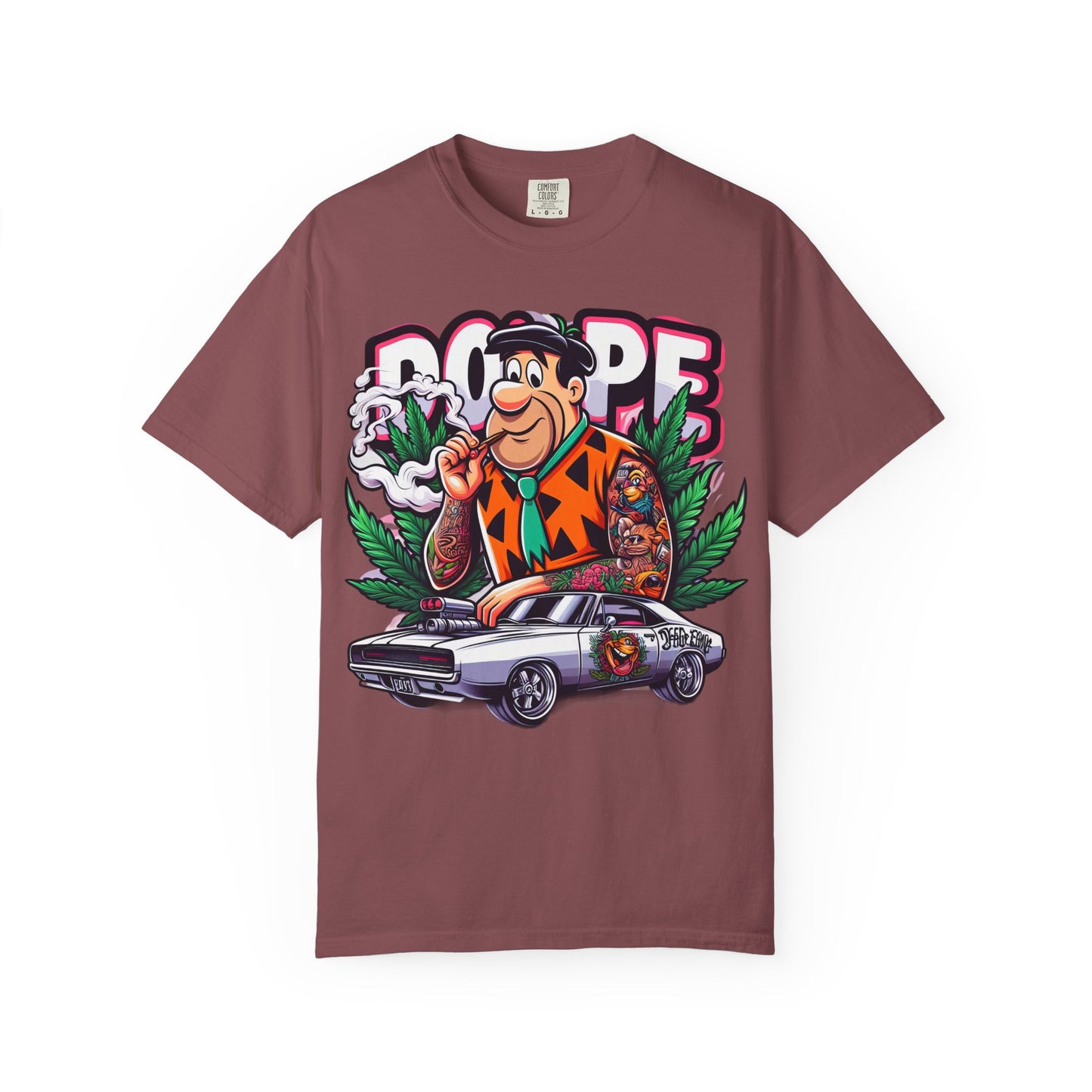 Cool Retro Cartoon T-shirt, Vintage Vibe Tee, Gift for Dads, Smoky Chill Shirt, Unisex Garment-Dyed Tee, Streetwear Style, 420, Cannabis