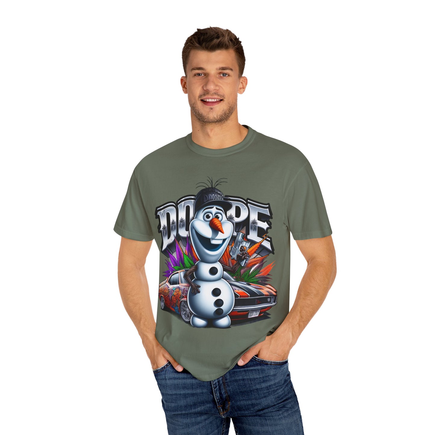 Dope Character Graphic Tee, Unisex T-Shirt for Casual Wear, Perfect Gift for Car Lovers, Cartoon Fan Apparel, Unique Statement Piece, 420, Cannabis