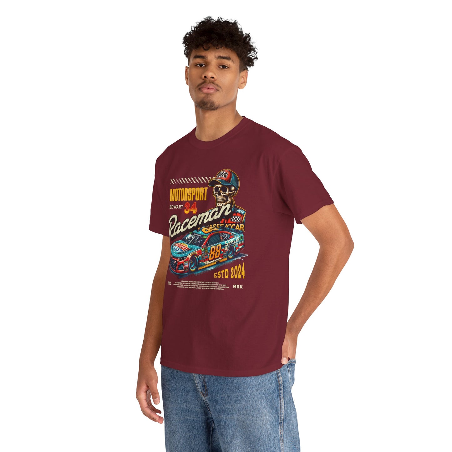 Unisex Heavy Cotton Racing Tee - Motorsport Fan Apparel, Vintage Car Shirt, Dad Gift, Race Day Outfit, NASCAR Driving Shirt