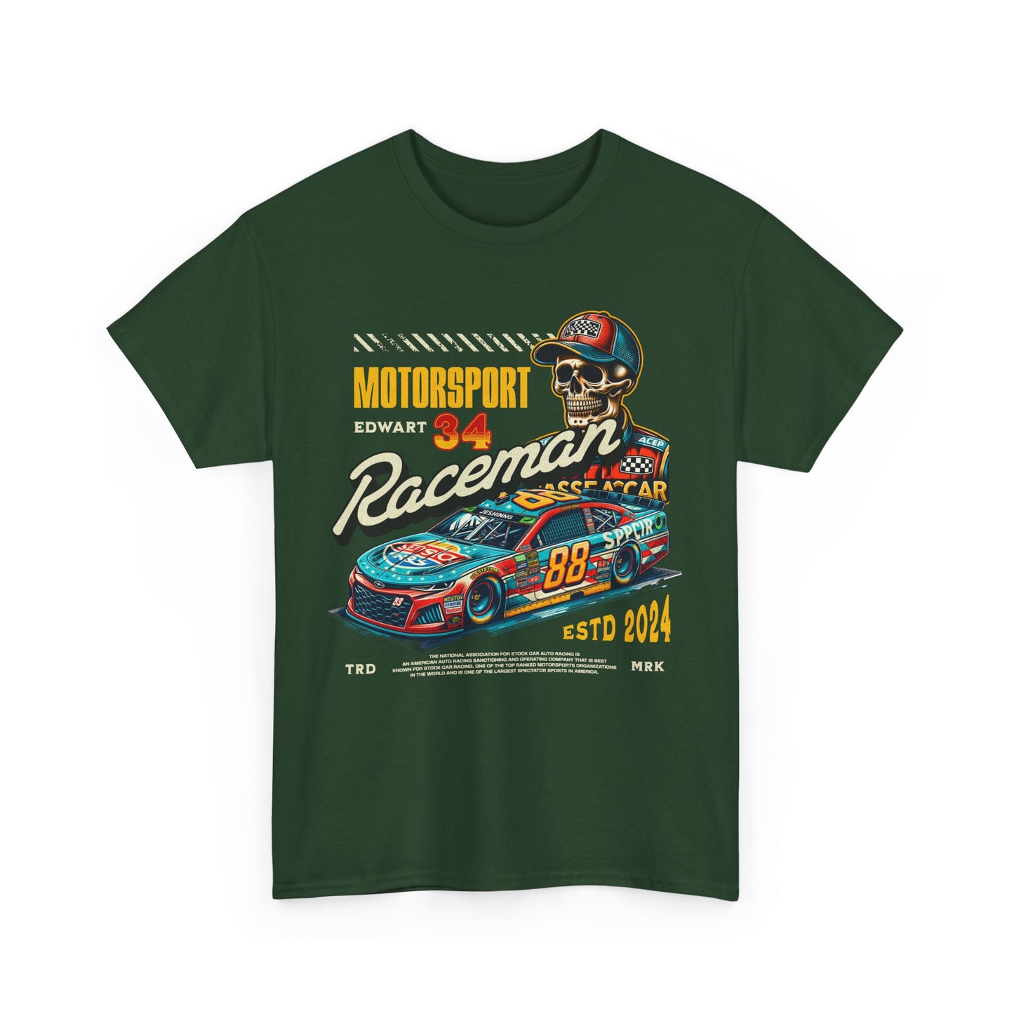 Unisex Heavy Cotton Racing Tee - Motorsport Fan Apparel, Vintage Car Shirt, Dad Gift, Race Day Outfit, NASCAR Driving Shirt