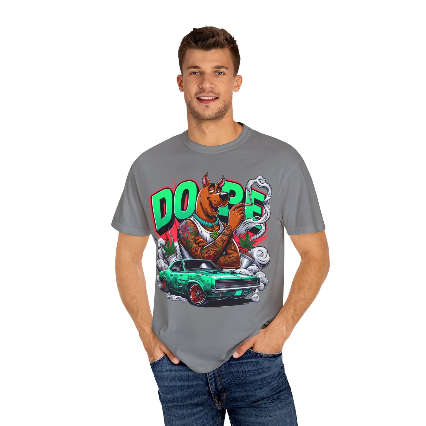 Dope Scooby-Doo Unisex T-Shirt, Cool Graphic Tee, Streetwear Shirt, Gift for Dog Lovers, Retro T-Shirt, 420, Cannabis