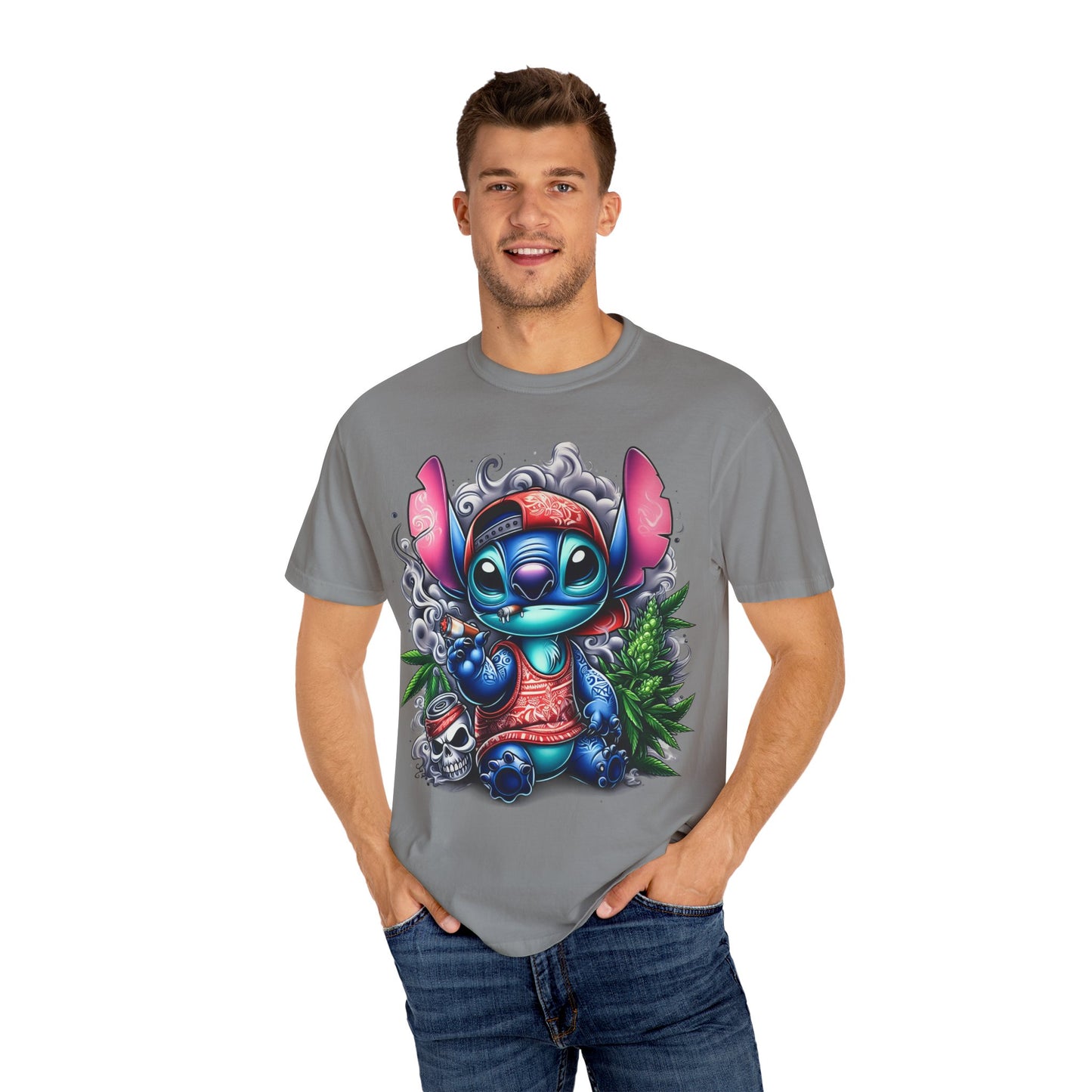 Vibrant Cartoon Character T-shirt, Fun Unisex Tee, Casual Streetwear, Gift for Teens, Summer Wardrobe Essential, Cannabis, 420