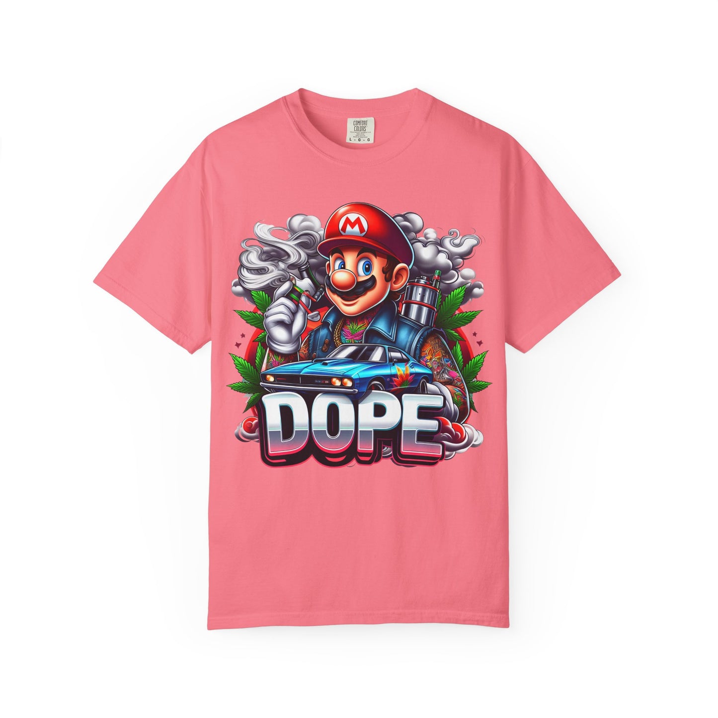 Dope Graphic Tee | Unisex Garment-Dyed T-shirt, Retro Gamer Shirt, Cute Gift for Gamers, Streetwear, Hip Hop Fashion, 420, Cannabis
