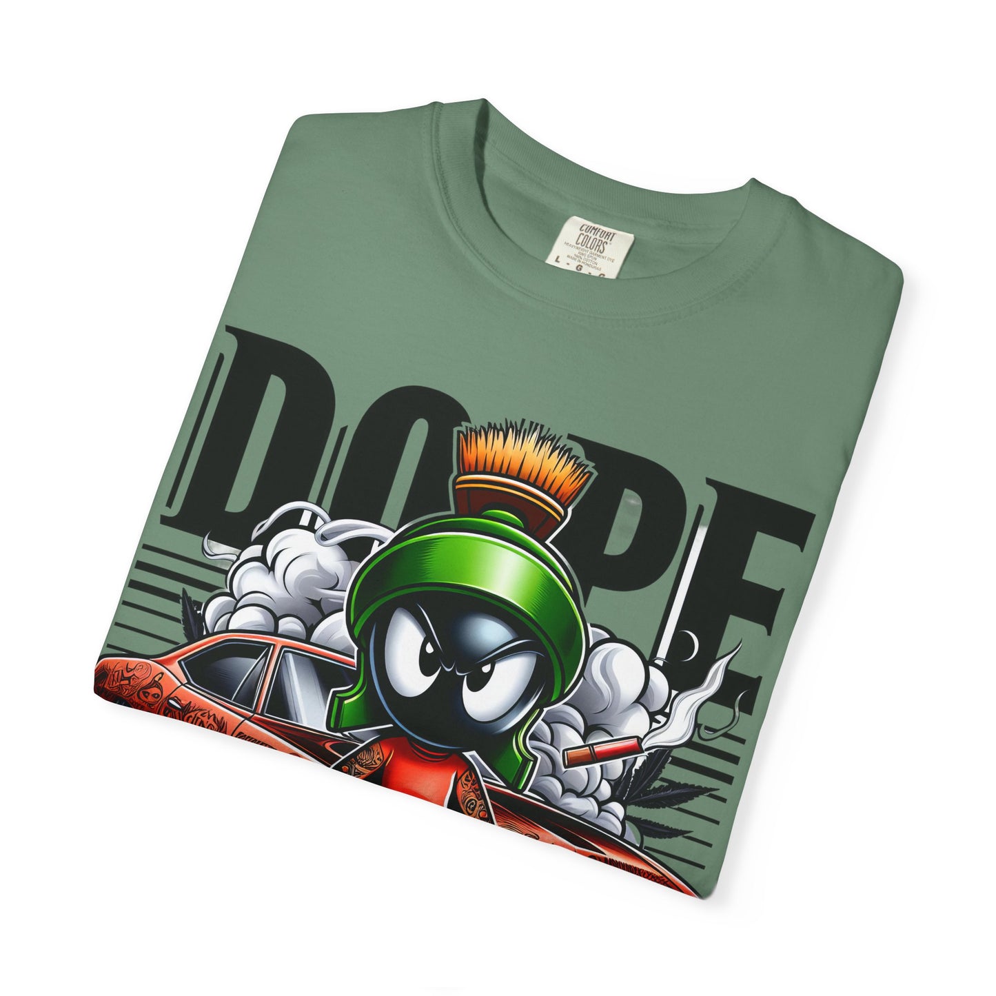 Dope Marvin the Martian Unisex T-shirt, Retro Cartoon Tee, Streetwear Top, Gift for Fans, Casual Everyday Wear, Perfect for Parties, Cannabis, 420